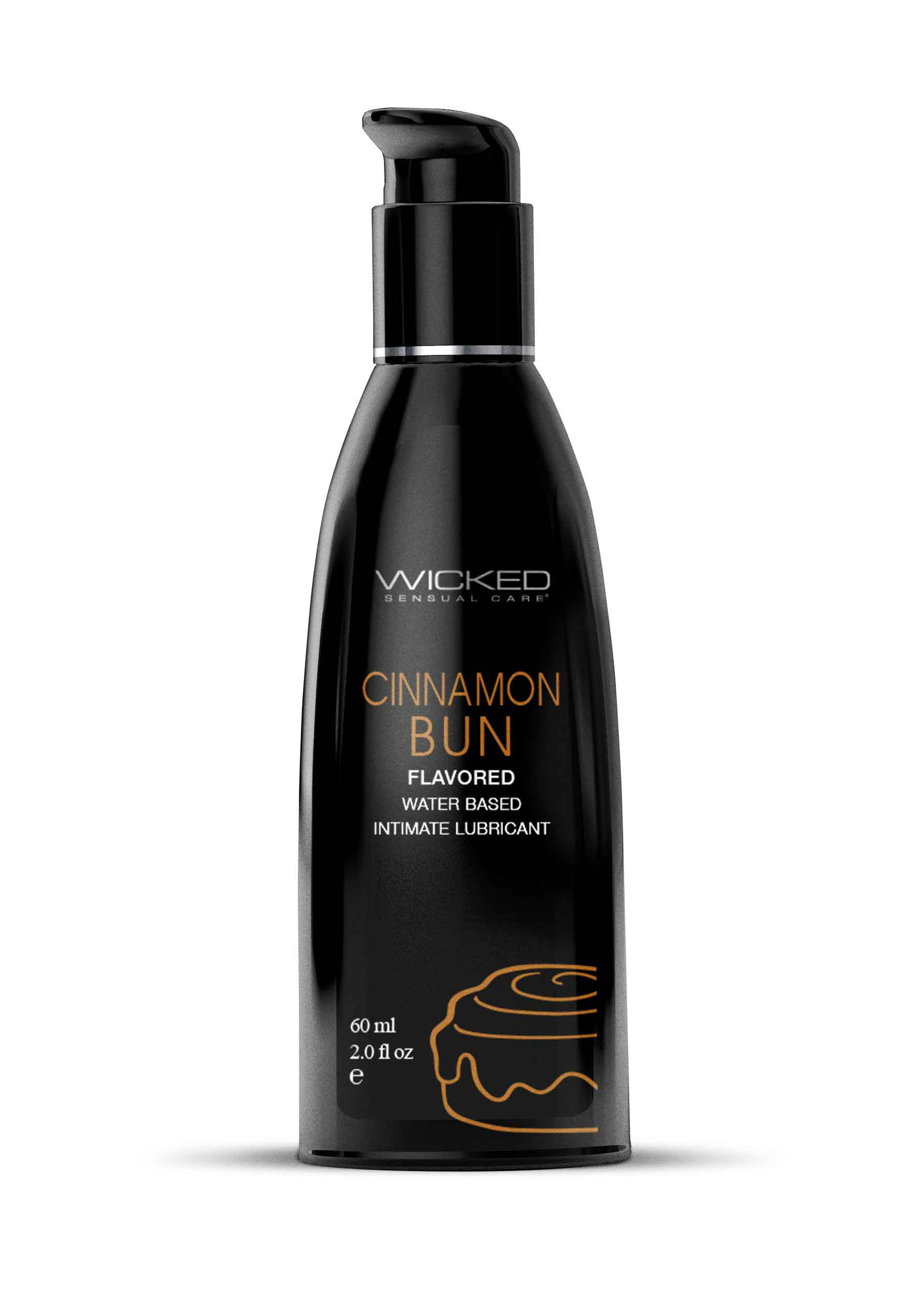 Wicked Sensual Care - Aqua Cinnamon Bun Flavored Water Based Intimate Lubricant - 2 Fl. Oz. - Holiday Items