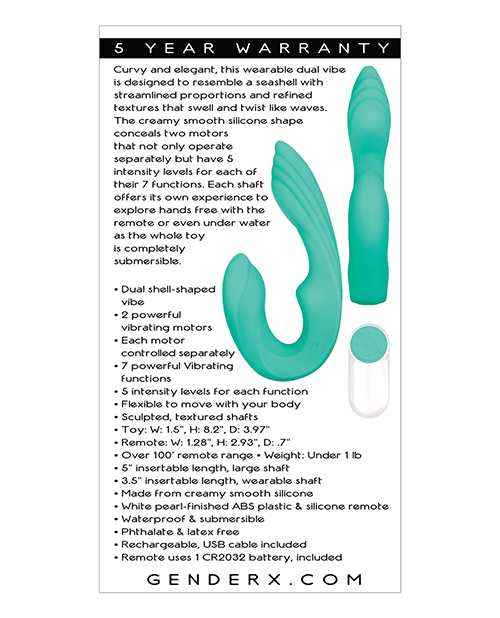 Evolved Novelties - Strapless Seashell - Teal - Eco-Friendly