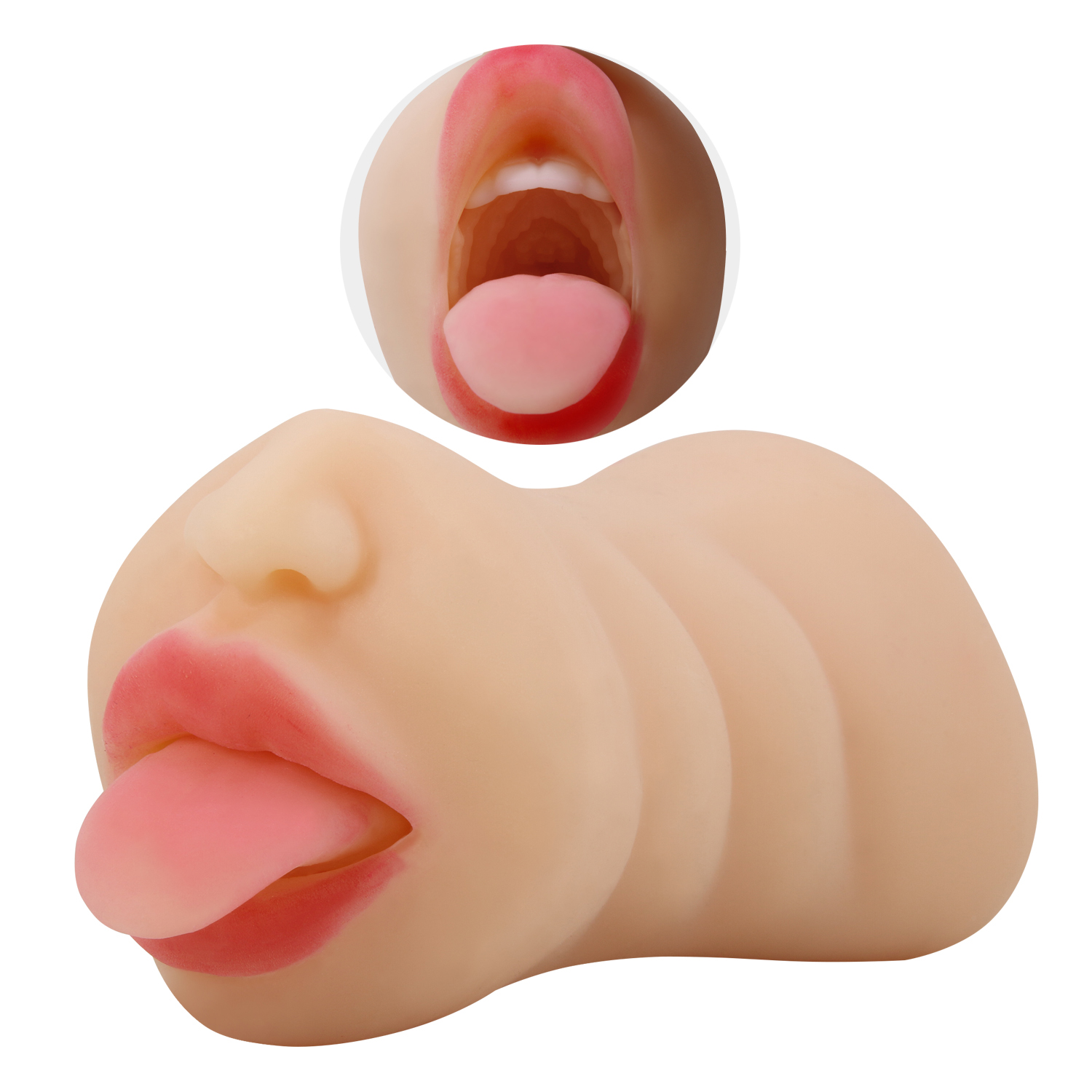 Pretty Love - Sarah Mouth Masturbator Sleeve - Light - Masturbation Aids for Males
