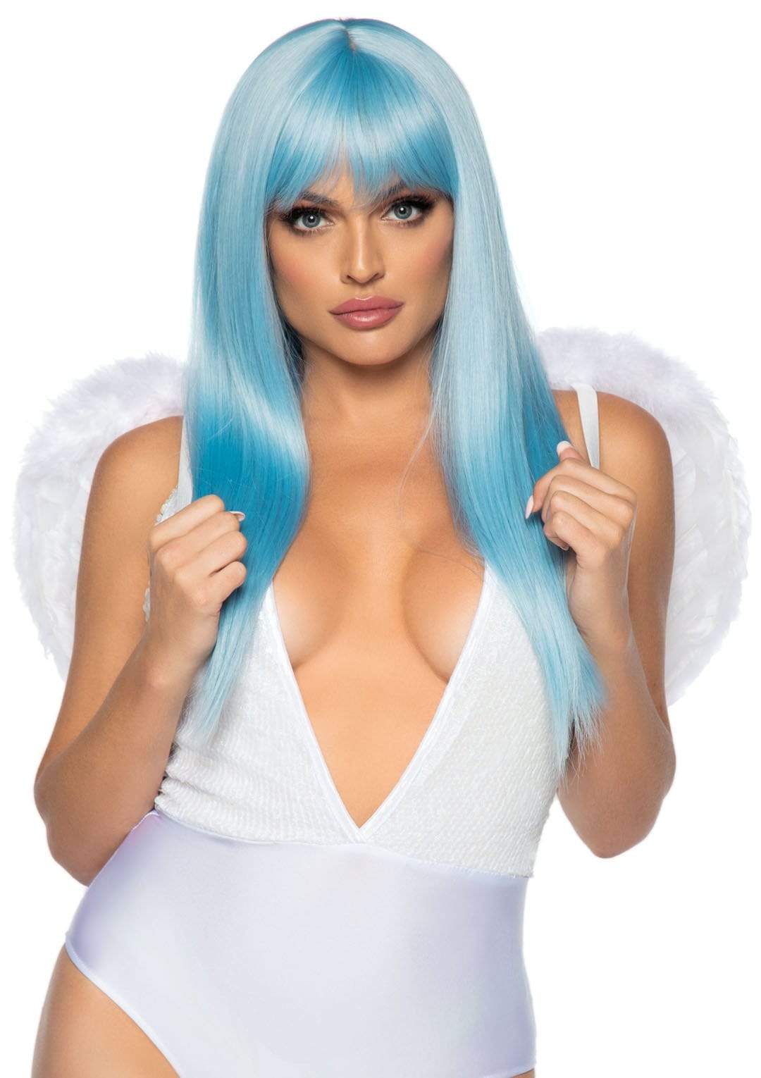Leg Avenue - Marabou Trimmed Feather Wings - White - Holiday Items