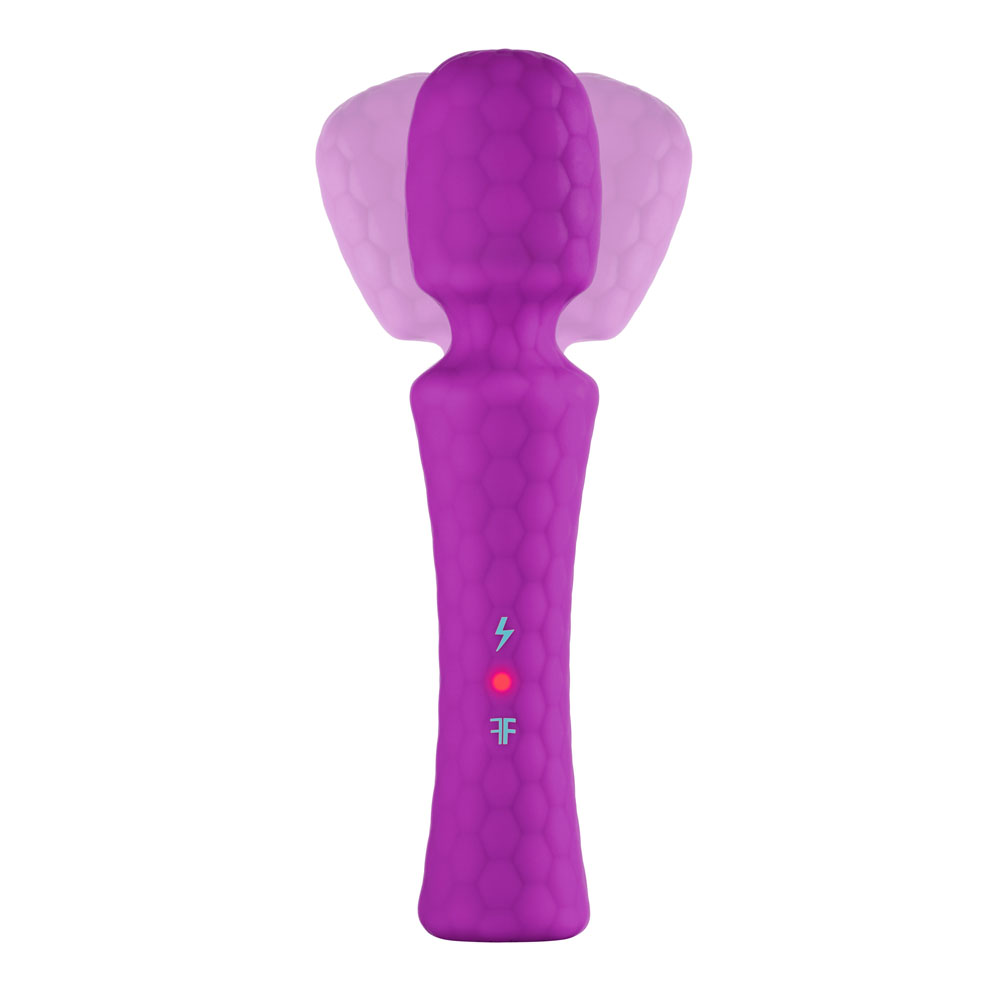 FemmeFunn - FemmeFunn Ultra Wand Rechargeable Flexible Textured Silicone Vibrator Purple - Vibrators - Silicone