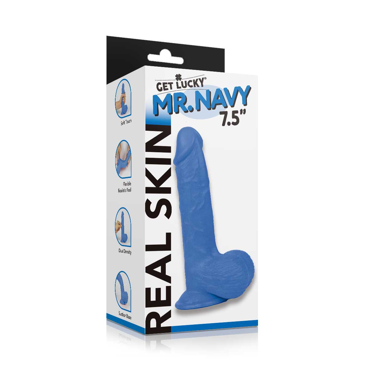 Viben - Real Skin Mr. Navy 7.5" Dual Layer Dildo - Dildos