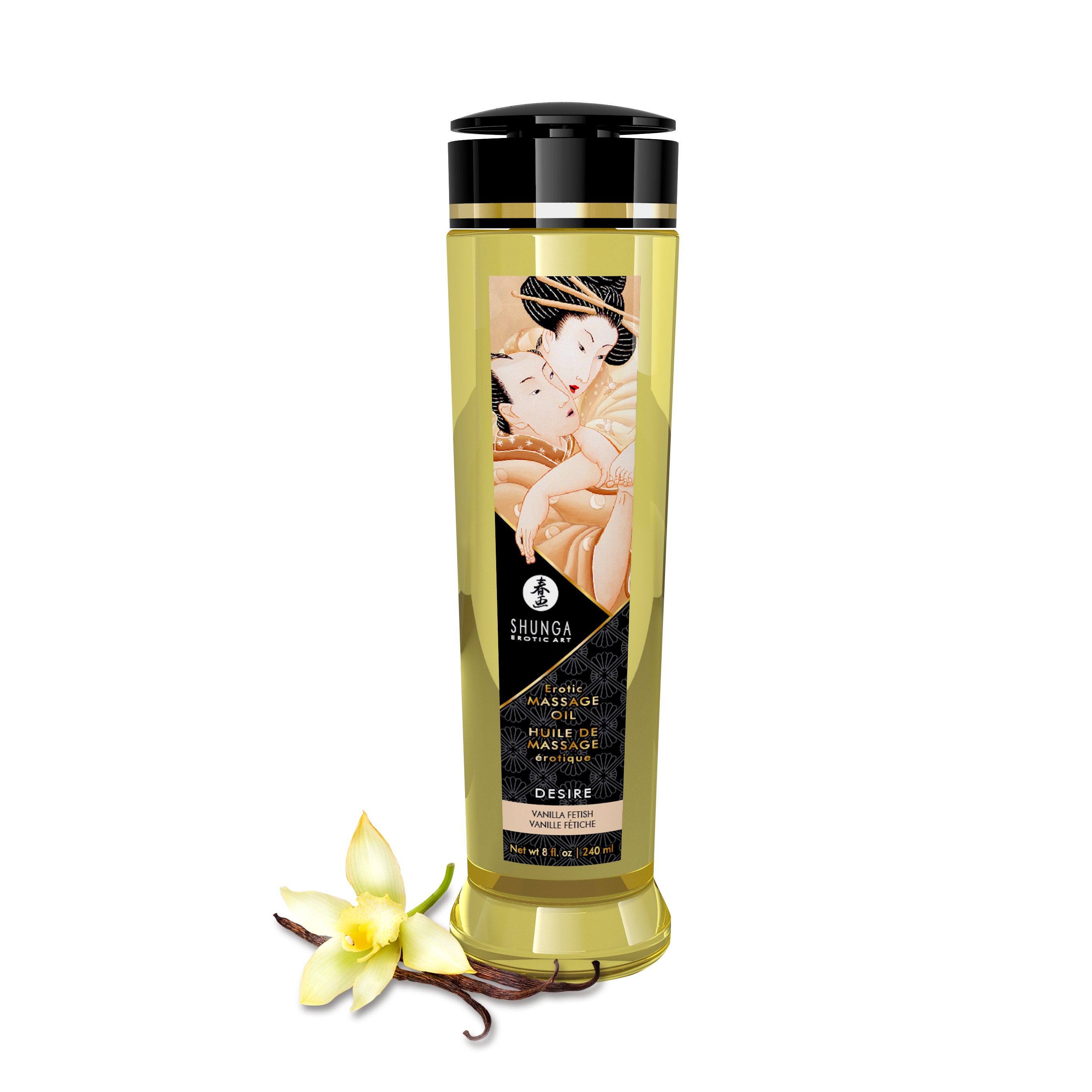 Shunga - Massage Oils - Desire - 8 Fl. Oz. Vanilla - Lubricants, Creams & Glides