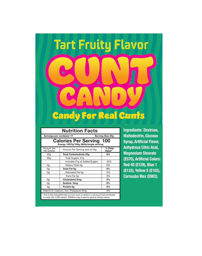 Little Genie Cunt Candy Individual Bag Display -100 4.25g Bags