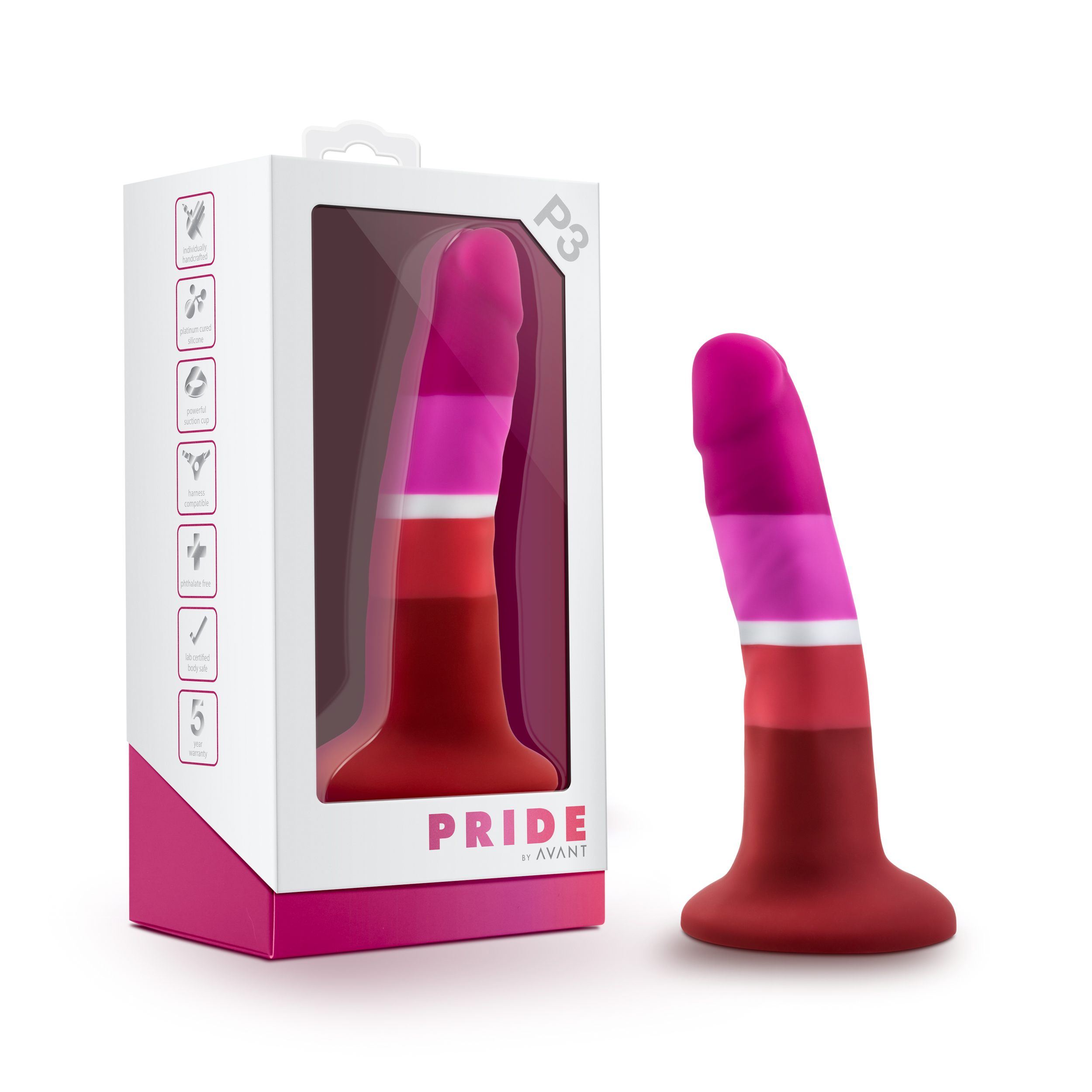 Blush - Avant Pride P3 Beauty 5.5 in. Silicone Dildo - Dildos - Silicone