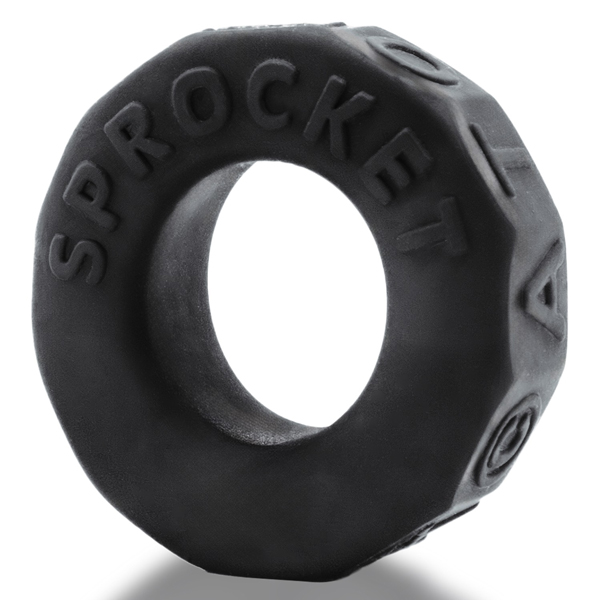 Oxballs - Sprocket Comfort No-Roll Cockring - Black - Cockrings - Silicone