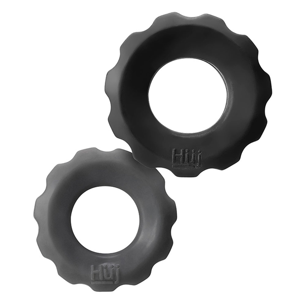 Oxballs - Hunkyjunk COG 2 size c-ring, pack, tar / stone - Cockrings - TPE/TPR/Elastomers