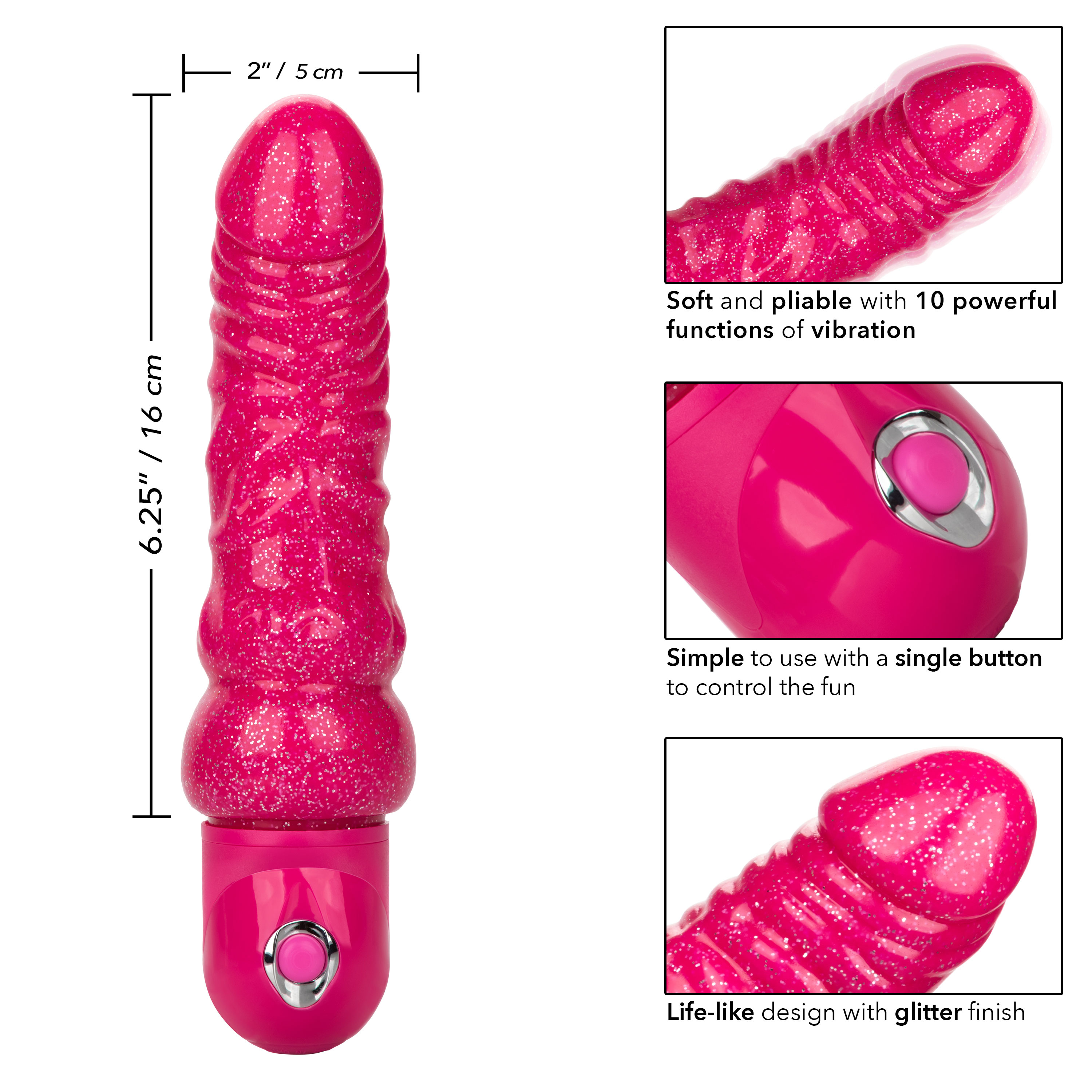 CalExotics - Naughty Bits Lady Boner Bendable Personal Vibrator - Vibrators