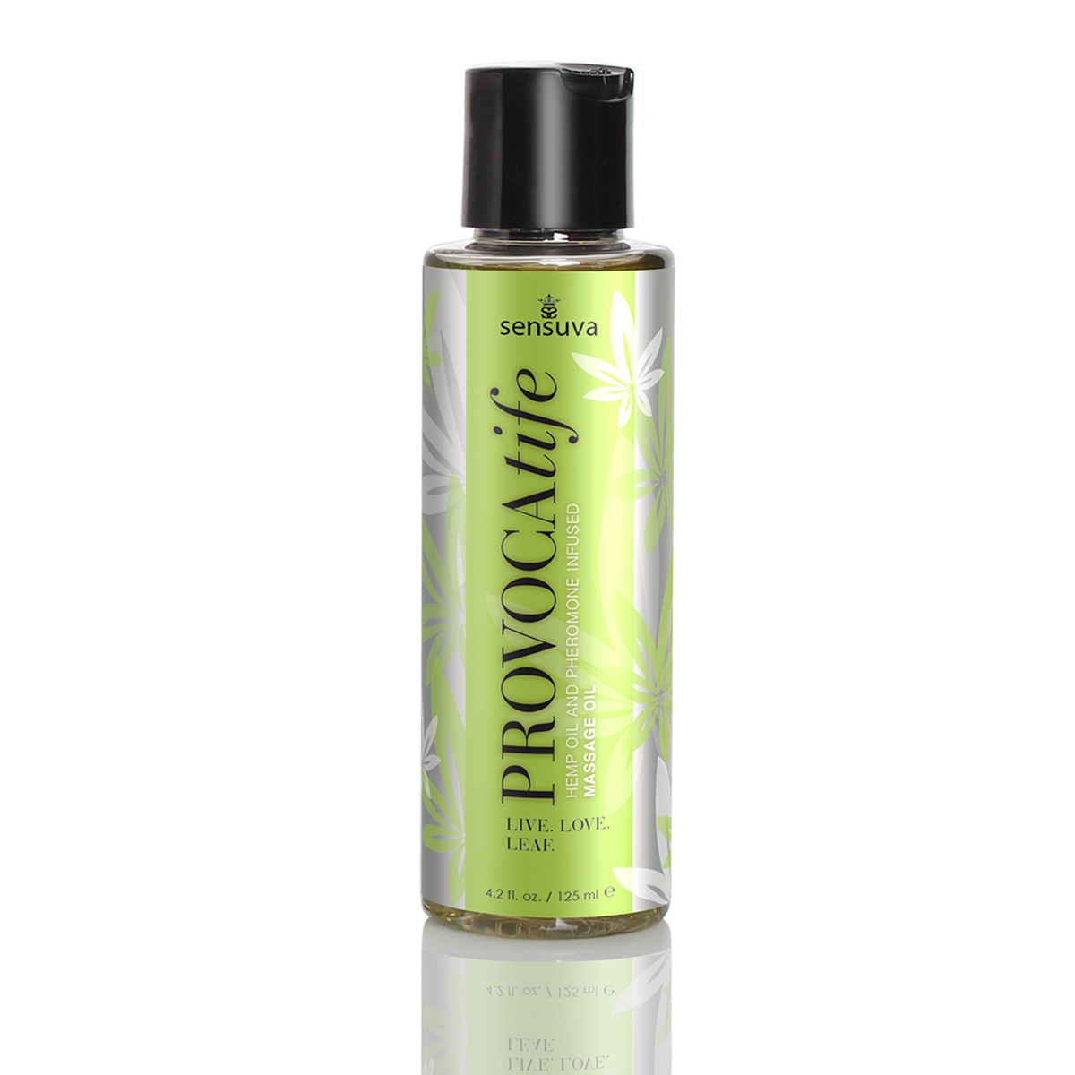 Sensuva - Provocatife Hemp Oil & Pheromone Infused Massage Oil - 4.2 Fl. Oz. / 125 ml - Bath & Body