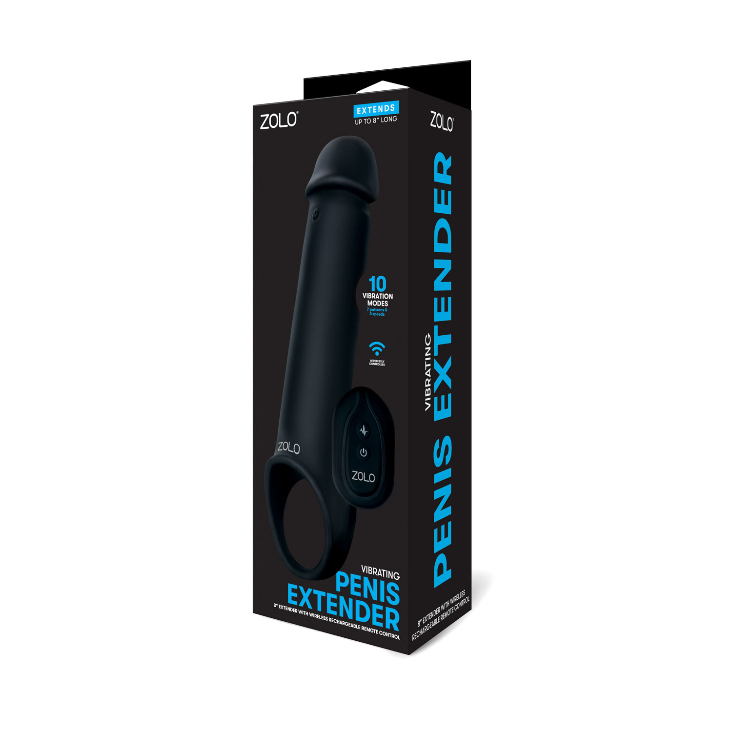 XGEN - Zolo Vibrating Penis Extender - Black - Penis Extension & Sleeves