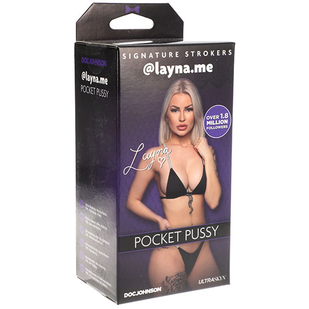 Doc Johnson - Signature Strokers - Girls of Social Media - layna.me - Ultraskyn Pocket Pussy - Masturbation Aids for Males
