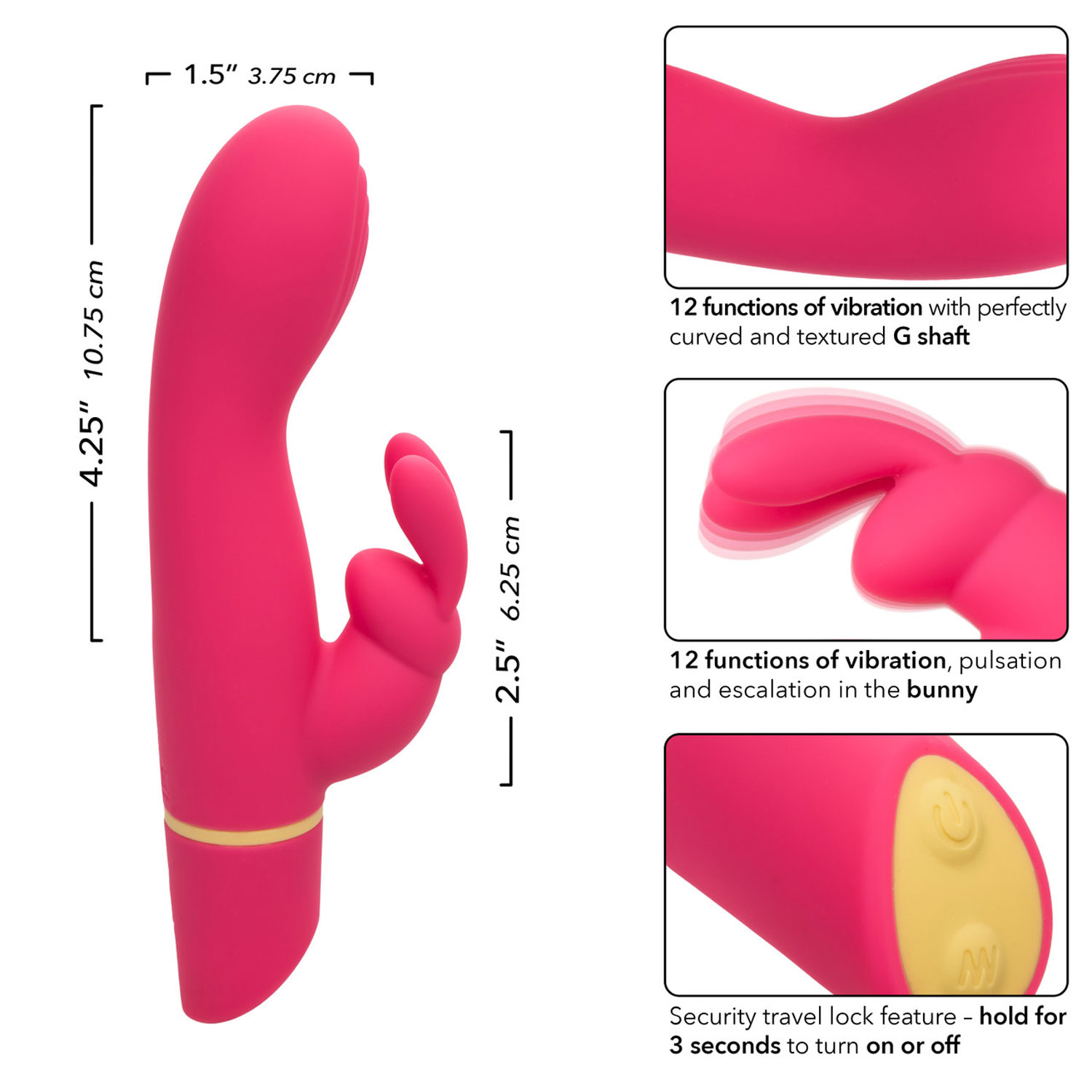 CalExotics - Love Bunny Vibrating "G" Bunny - Pink - Vibrators