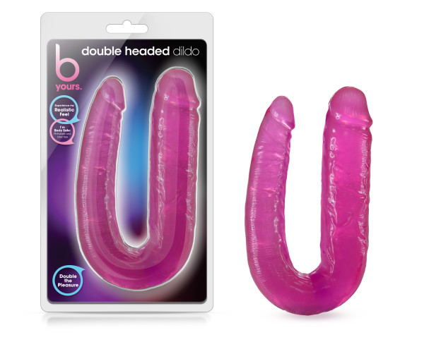 Blush - B Yours Double Headed Dildo 18 in. Pink - Dildos - PVC