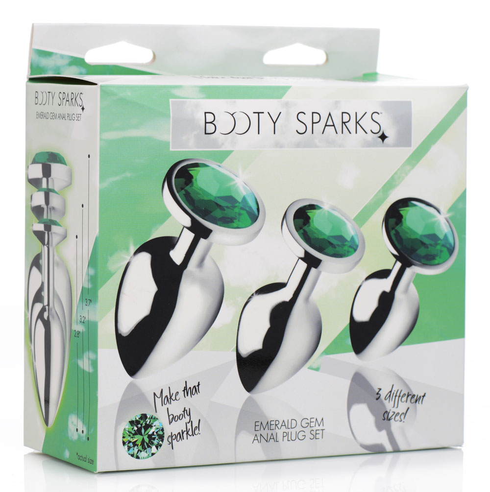 XR Brands - Emerald Gem Anal Plug Set - Anal Toys & Stimulators