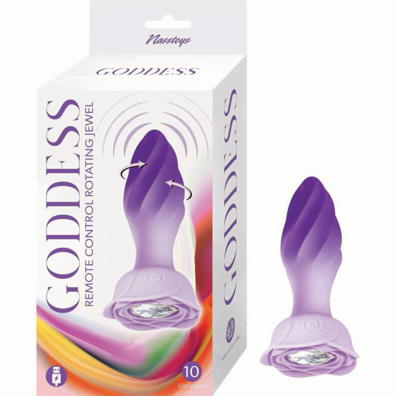 Nasstoys - Goddess Remote Control Rotating Jewel Purple - Anal Toys & Stimulators