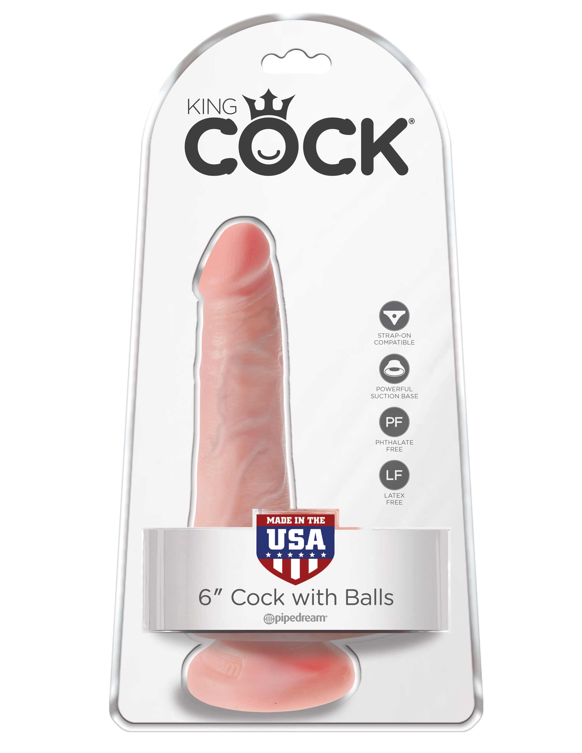 Pipedream - King Cock 6 Inch Cock With Balls - Light - Dildos