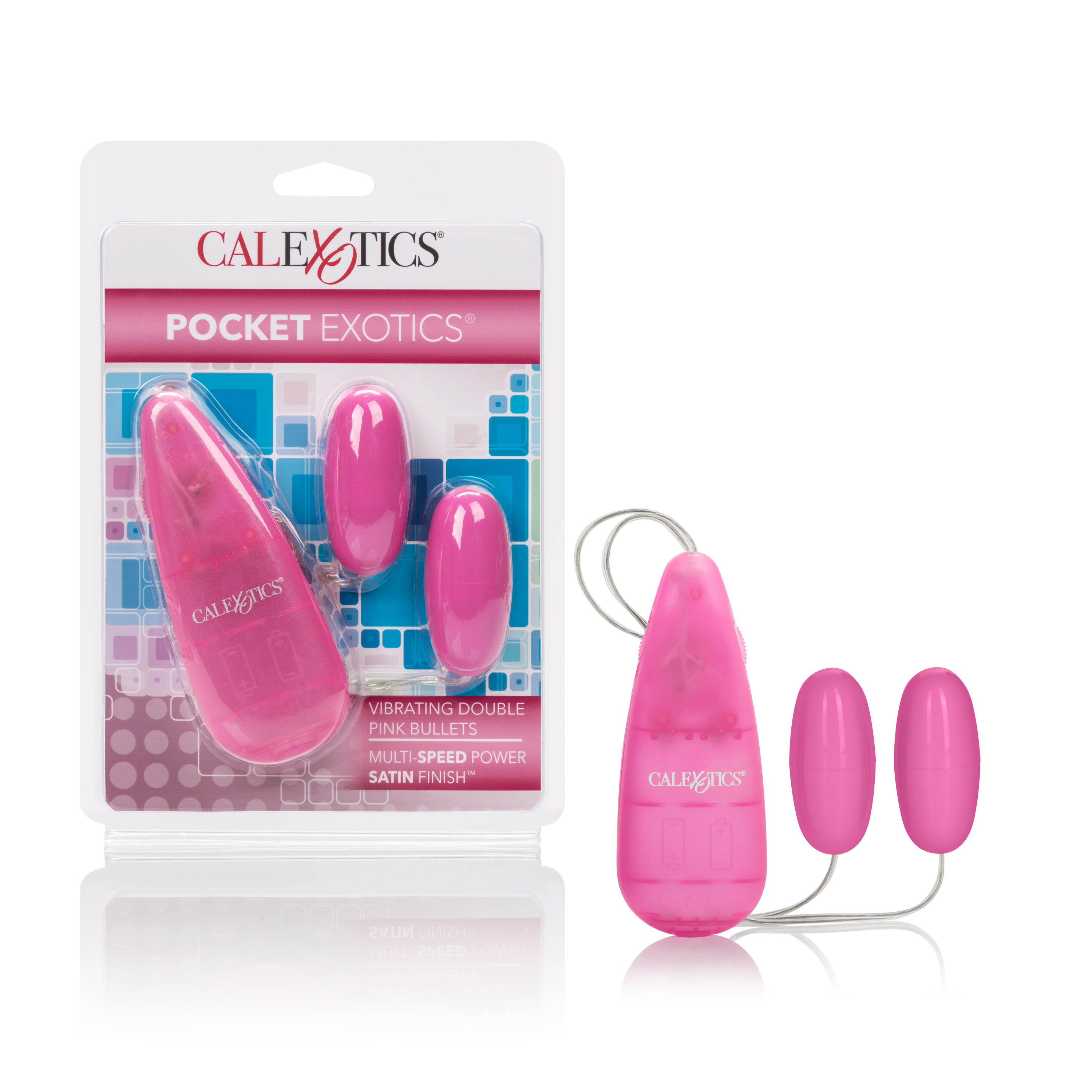 CalExotics - Pocket Exotics Vibrating Double Pink Passion Bullets - Pink - Clit Stimulators