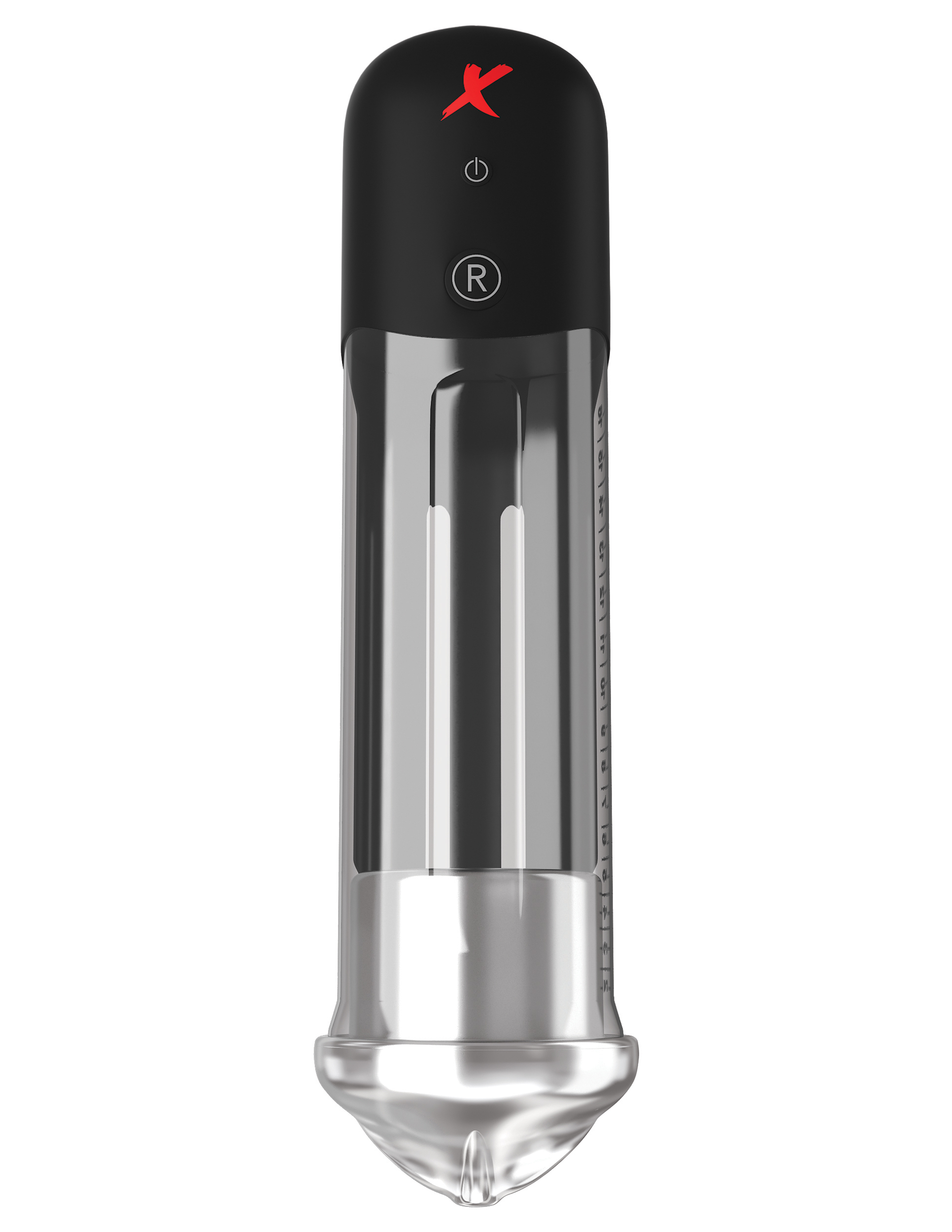 PDX Brands - PDX Elite Blowjob Power Pump Automated Suction Clear/Black - Masturbation Aids for Males - TPE/TPR/Elastomers
