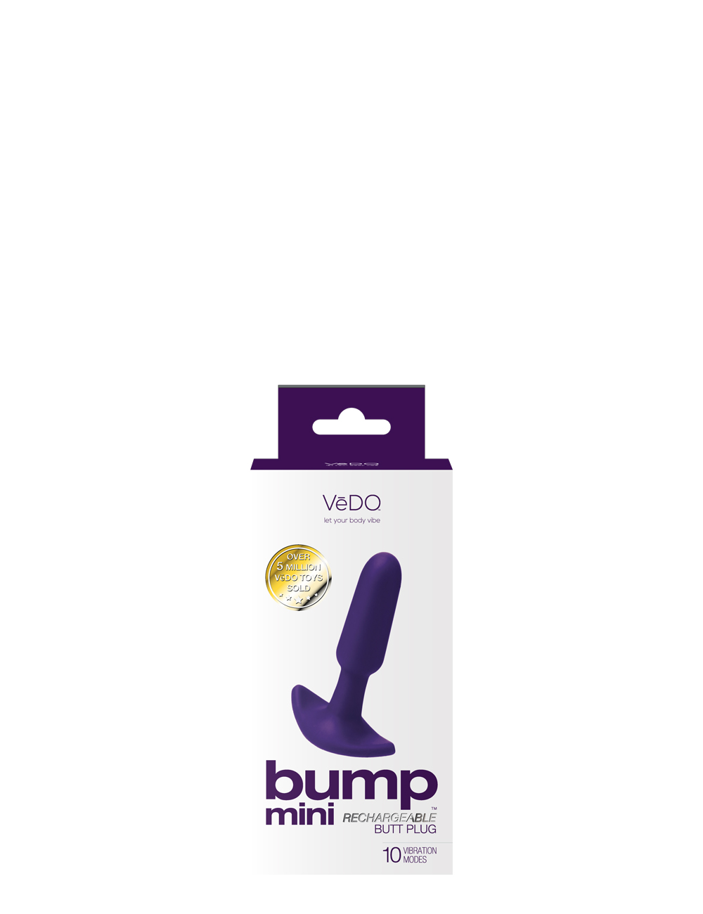 VeDO - Bump Mini Rechargeable Anal Plug - Purple - Anal Toys & Stimulators
