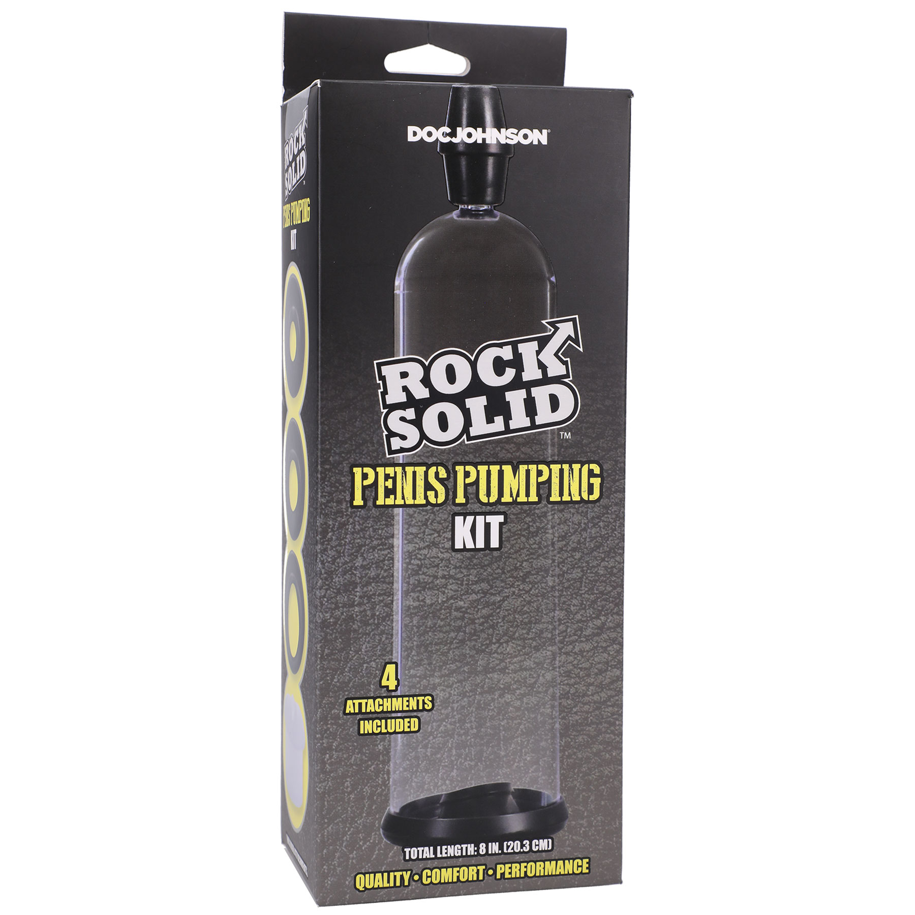 Doc Johnson - Rock Solid - Penis Pumping Kit - Black/clear - Masturbation Aids for Males