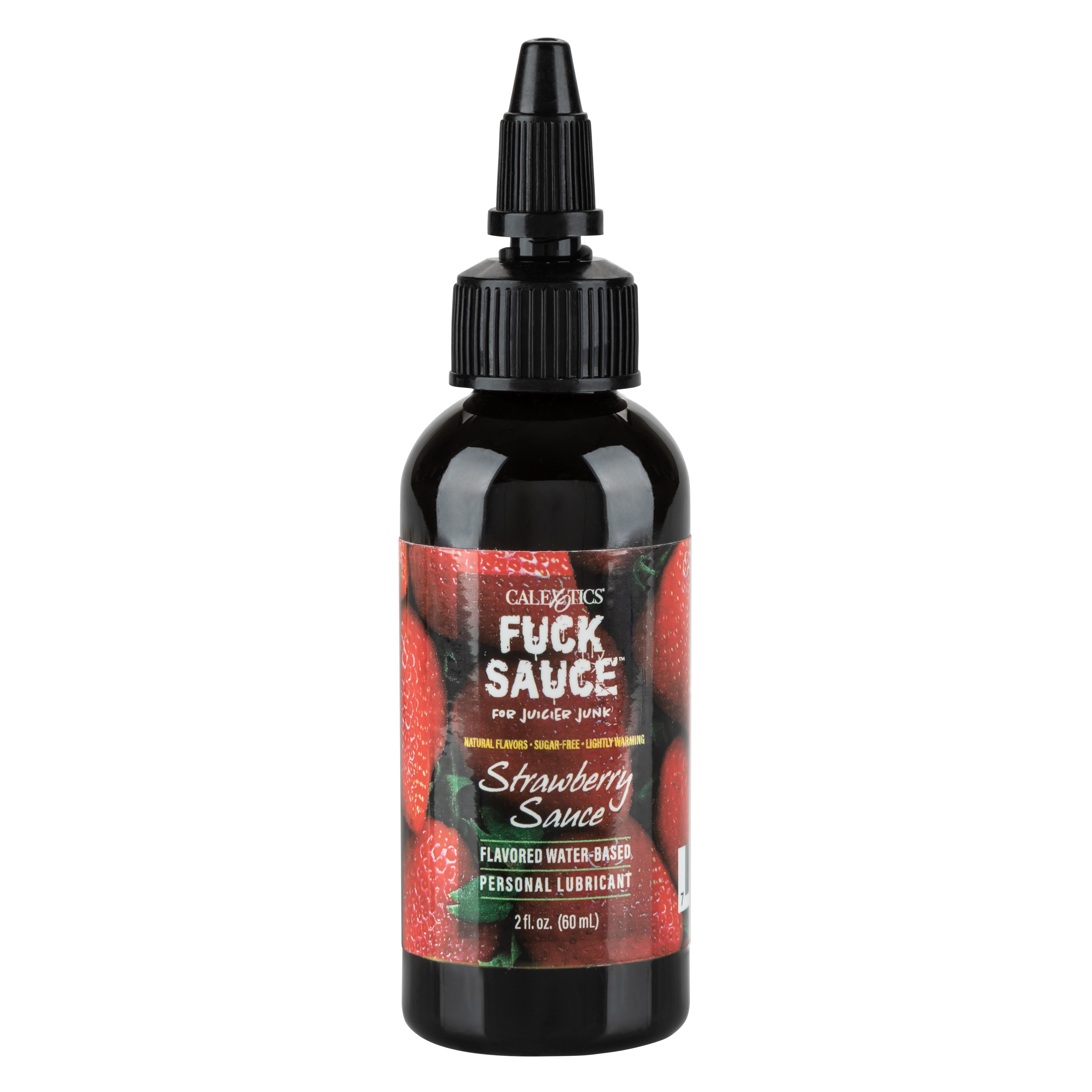 CalExotics - Fuck Sauce Flavored Water-Based Personal Lubricant - Strawberry - 2 Fl. Oz. - Lubricants, Creams & Glides