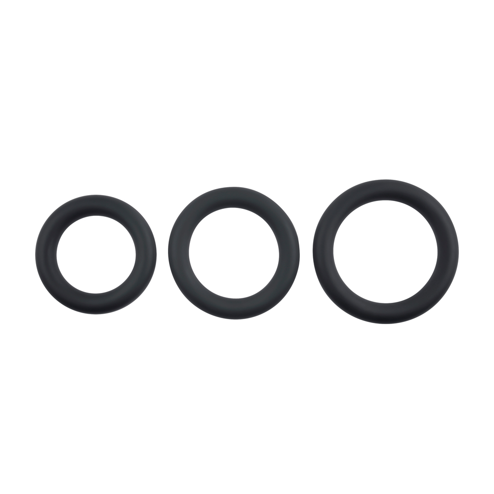 Evolved Novelties - 3 Ring Circus - Black - Cockrings