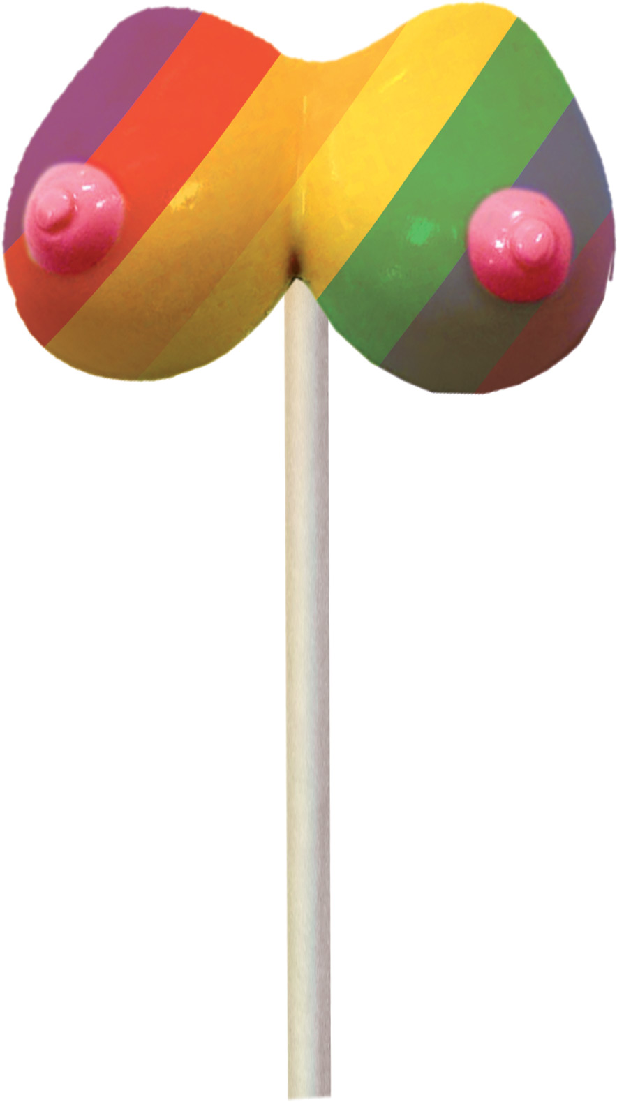 Hott Products - Rainbow Boobie Pops - 1.48 Oz. - Edible