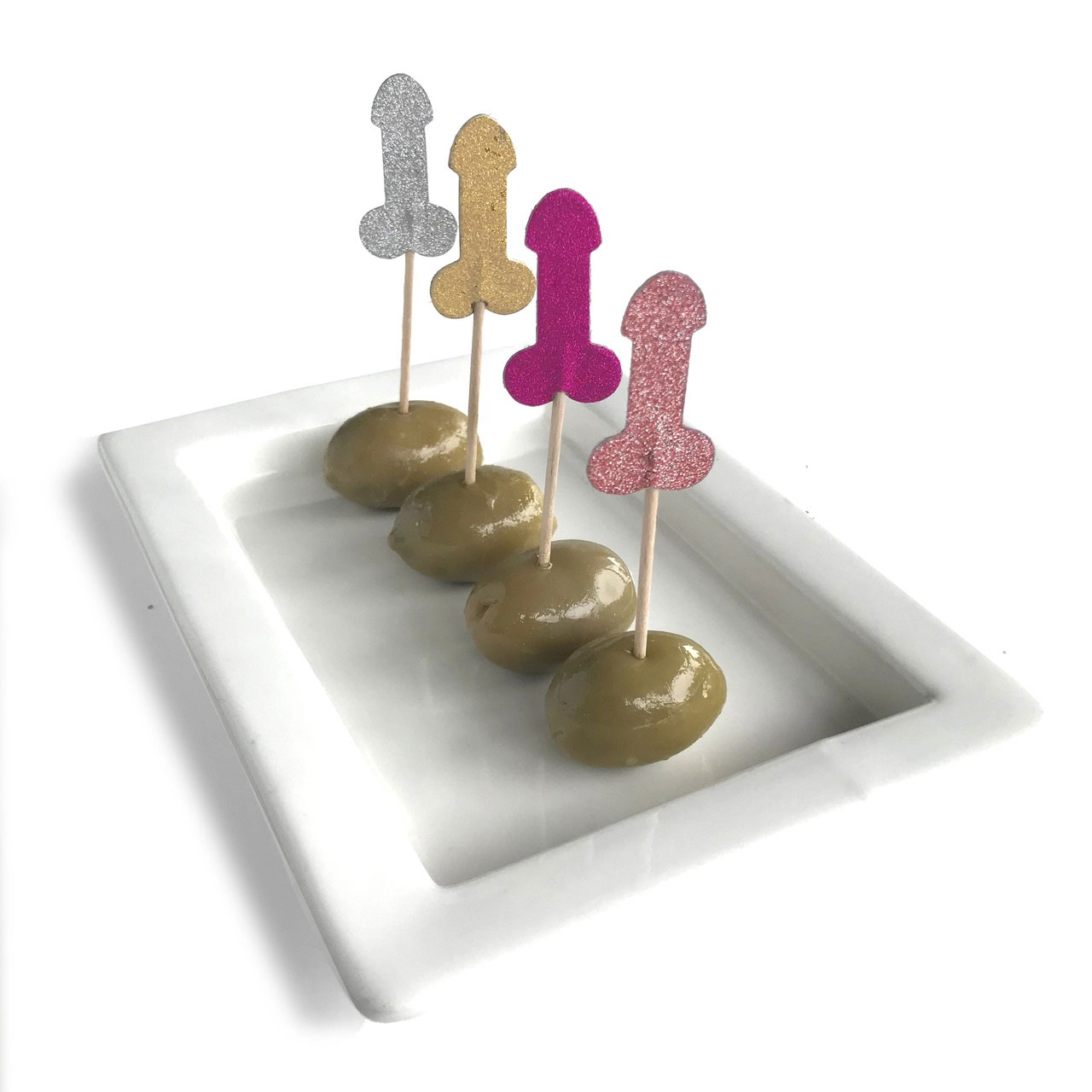 Little Genie - Glitterati Penis Party Cupcake Topper Toothpicks 24-Pack - Novelties & Games
