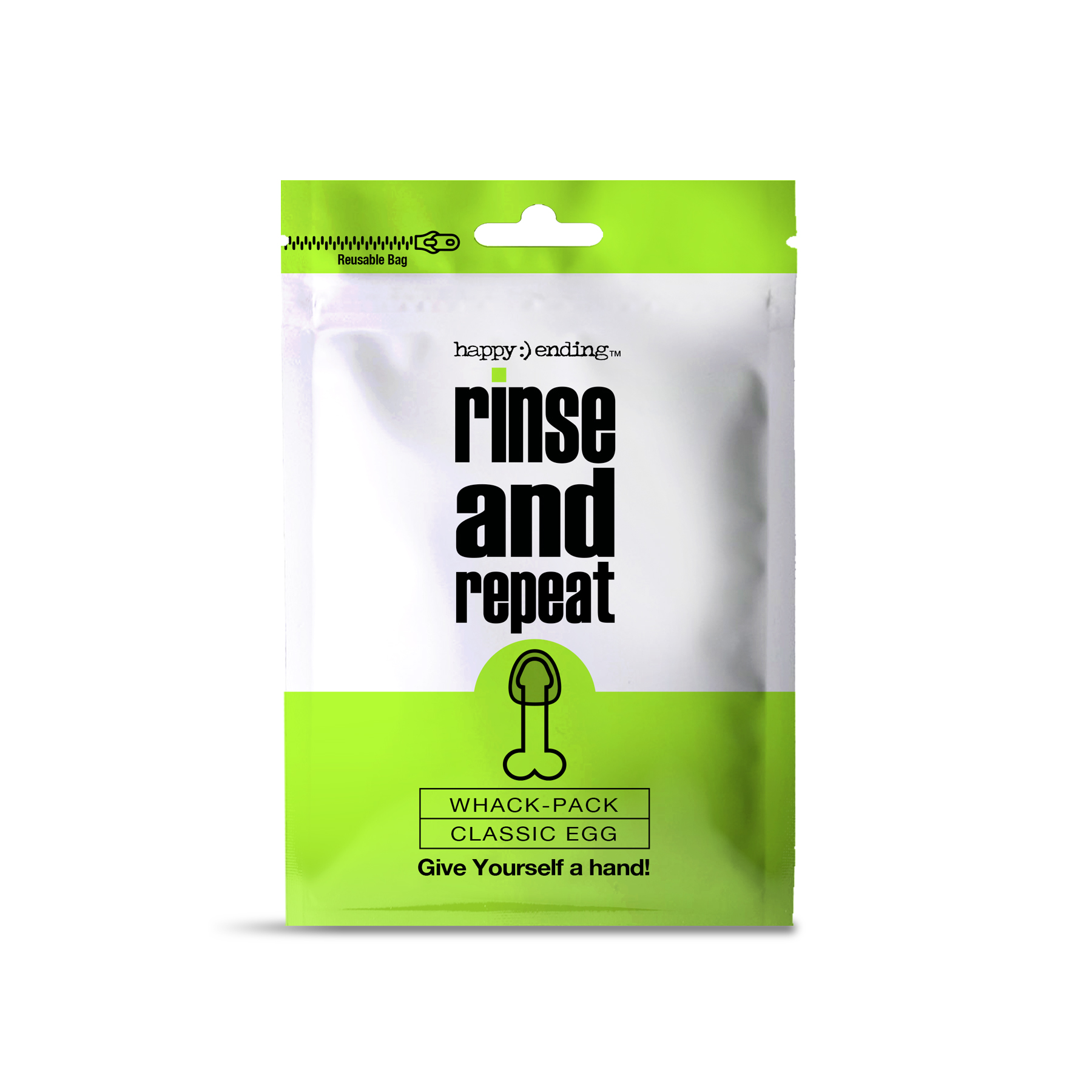 Global Novelties - Happy Ending Rinse And Repeat Whack Pack - Egg - Masturbation Aids for Males - TPE/TPR/Elastomers