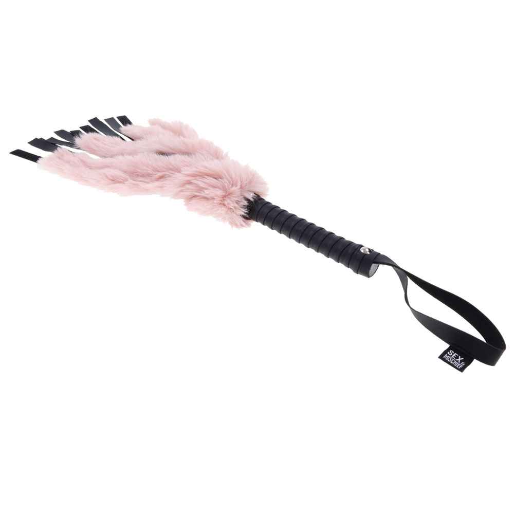 Sportsheets - Sportsheets Sex & Mischief Brat Faux Fur Flogger - Bondage & Fetish Toys - Faux Leather/Vegan Leather