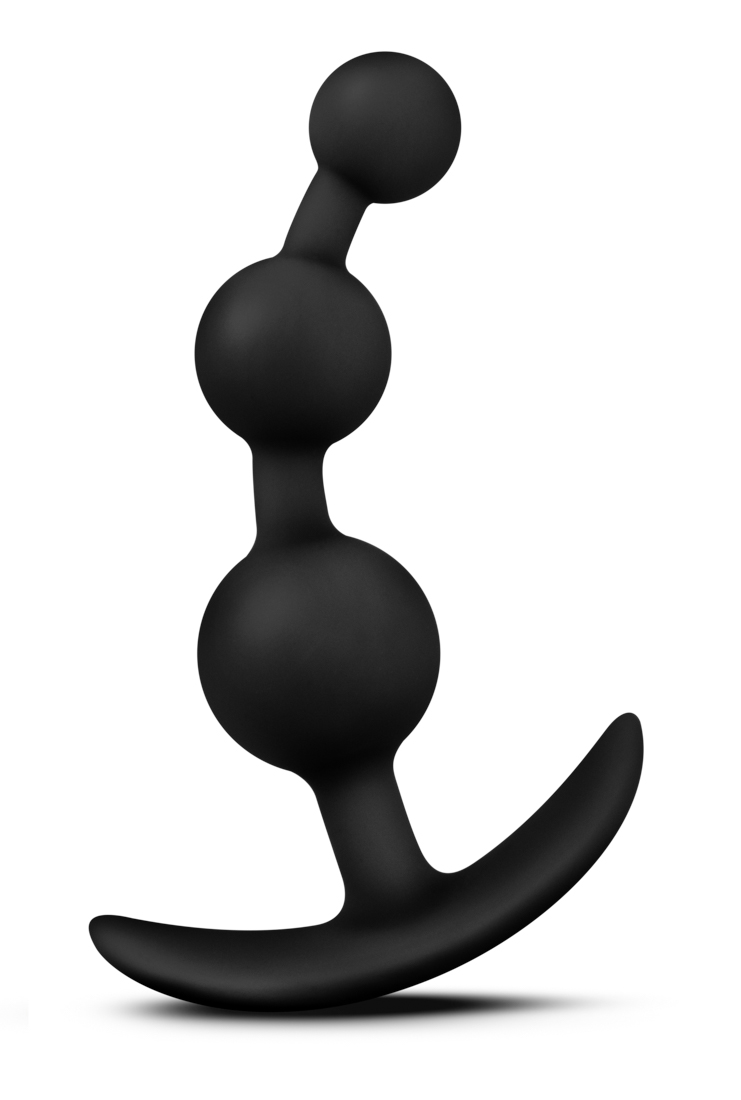 Blush - Luxe Be Me 3 Silicone Anal Beads Plug Black - Anal Toys & Stimulators - Silicone