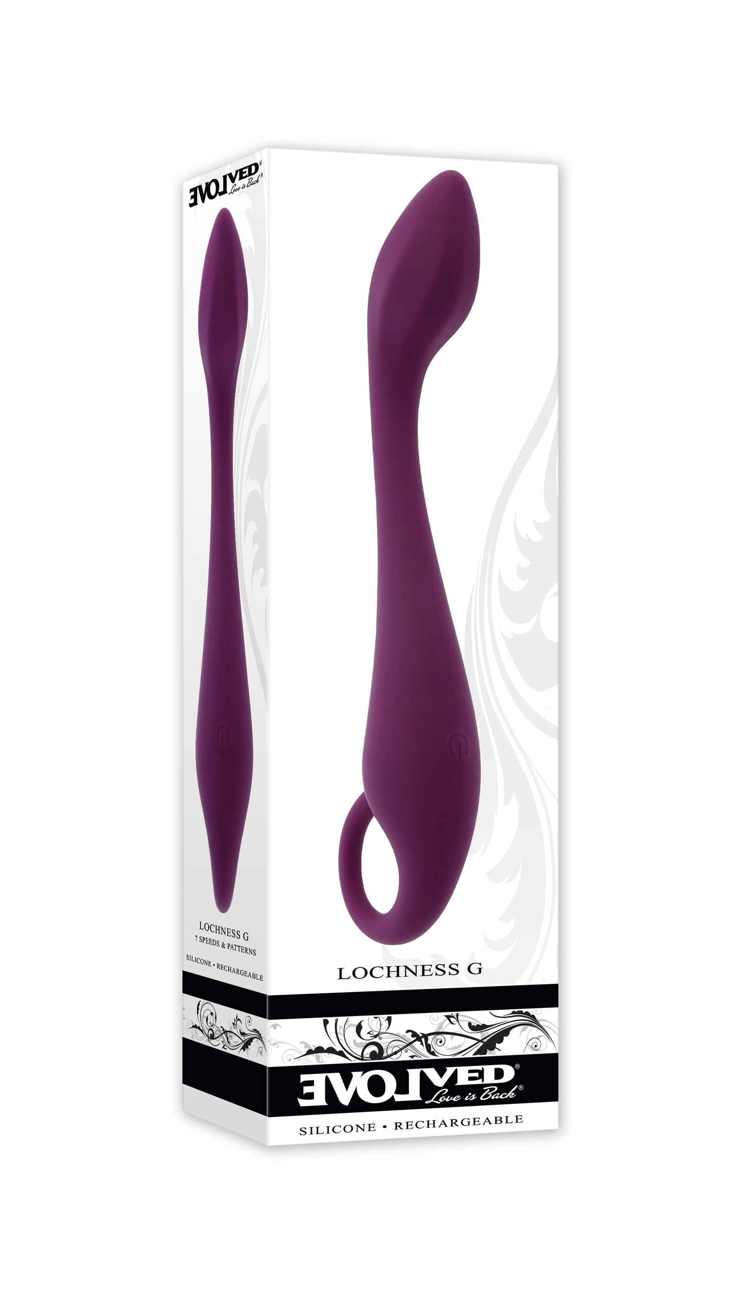Evolved - Evolved Lochness G Rechargeable Vibrator Silicone Burgundy - Vibrators - Silicone