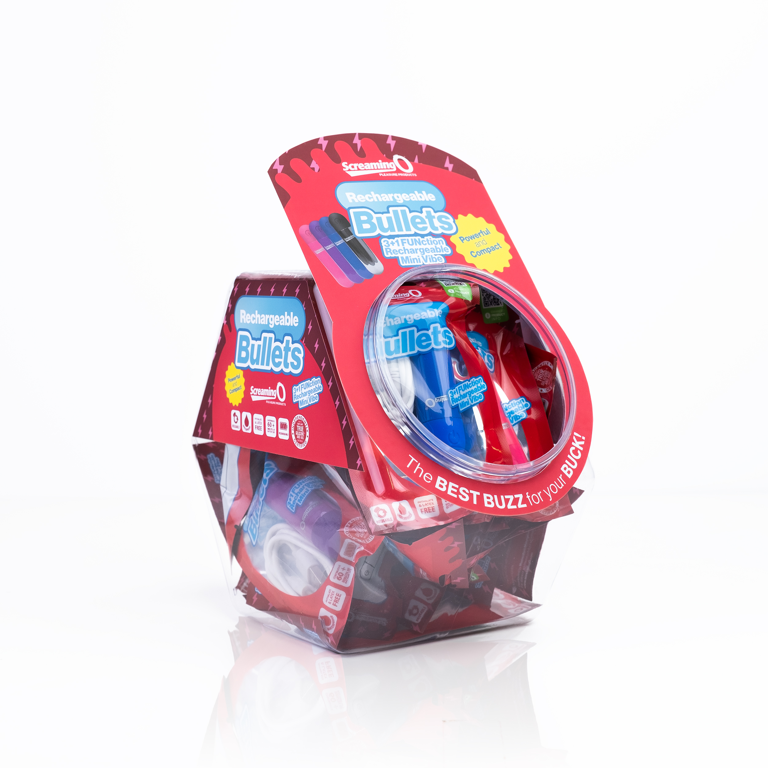 Screaming O - Screaming O Rechargeable Bullets in Candy Bowl - Assorted - Clit Stimulators