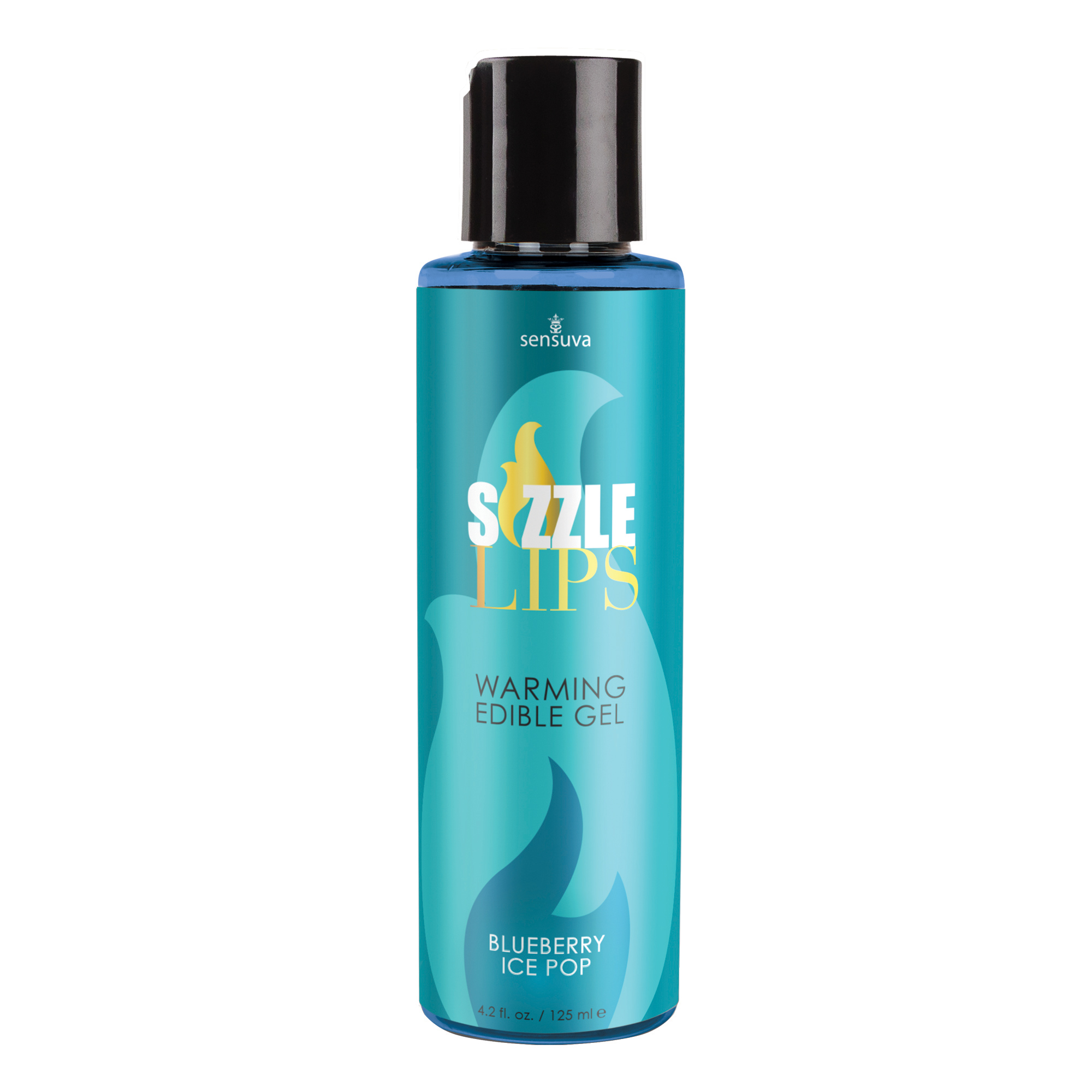 Sensuva - Sizzle Lips - Blueberry Ice Pop - Warming Gel - 4.2 Fl Oz Bottle - Edible