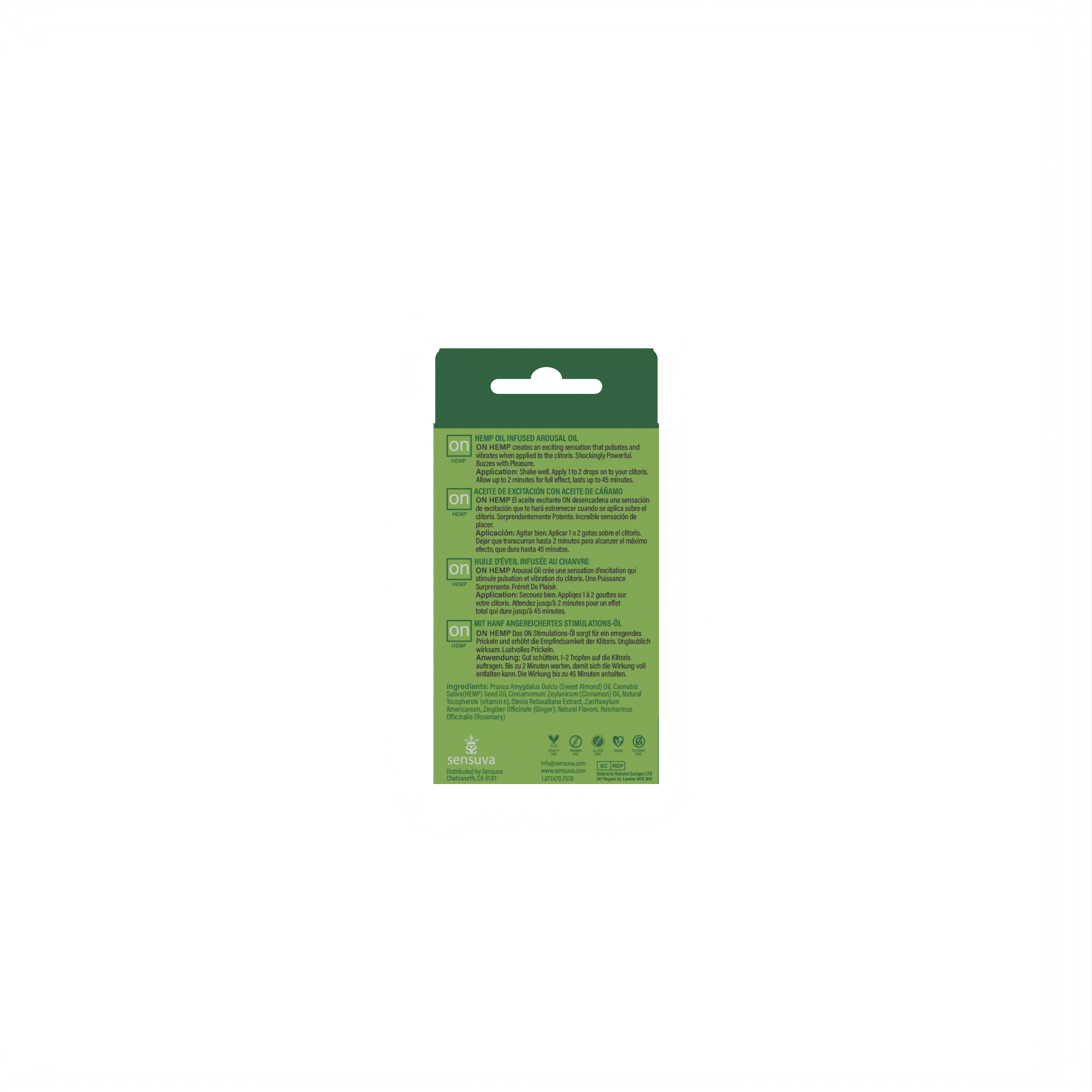 Sensuva - On Hemp Infused Arousal Oil -Medium Box - 0.17 Fl. Oz. - Lubricants, Creams & Glides