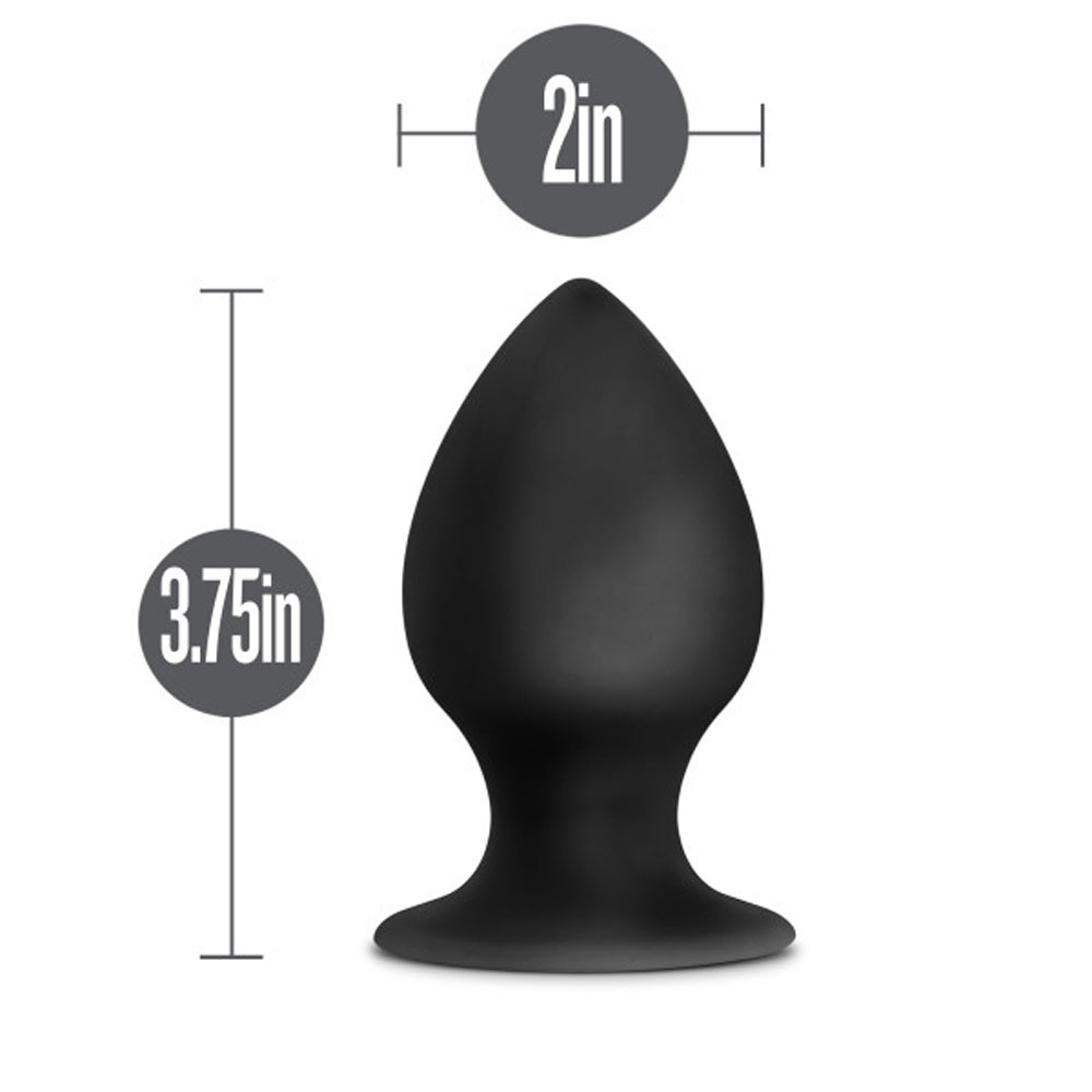 Blush - Anal Adventures Platinum Silicone Anal Stout Plug Large Black - Anal Toys & Stimulators - Silicone