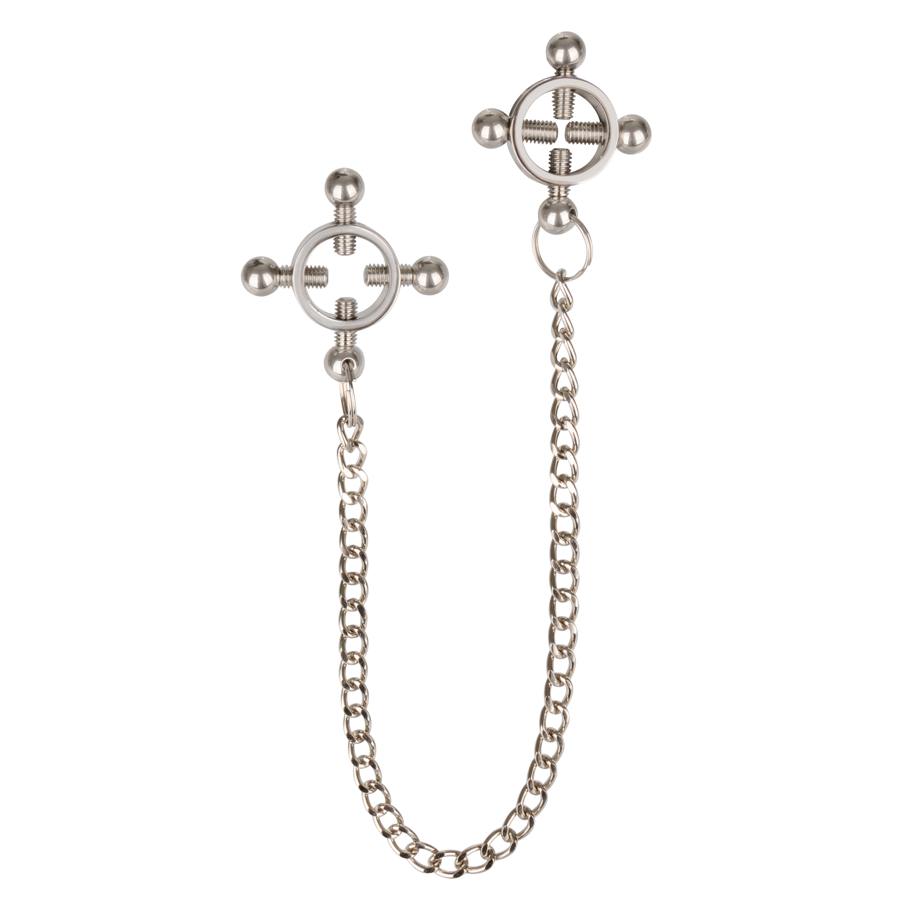 CalExotics - Nipple Grips 4-Point Nipple Press With Chain - Eco-Friendly