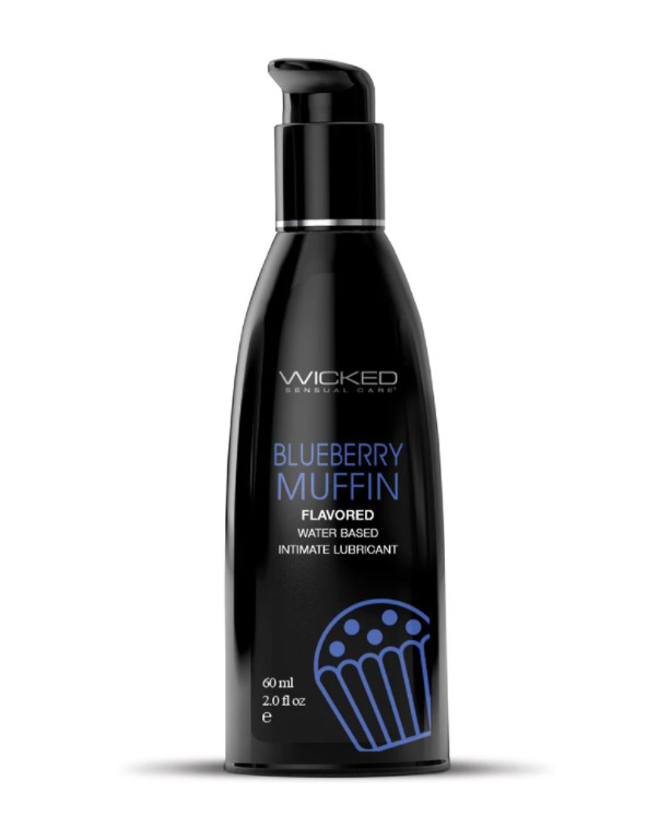 Wicked Sensual Care - Aqua Blueberry Muffin Flavored Water Based Intimate Lubricant - 2 Fl. Oz. - Lubricants, Creams & Glides