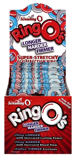 Screaming O - Ringo's - 18 Count Box - Assorted Colors - Cockrings