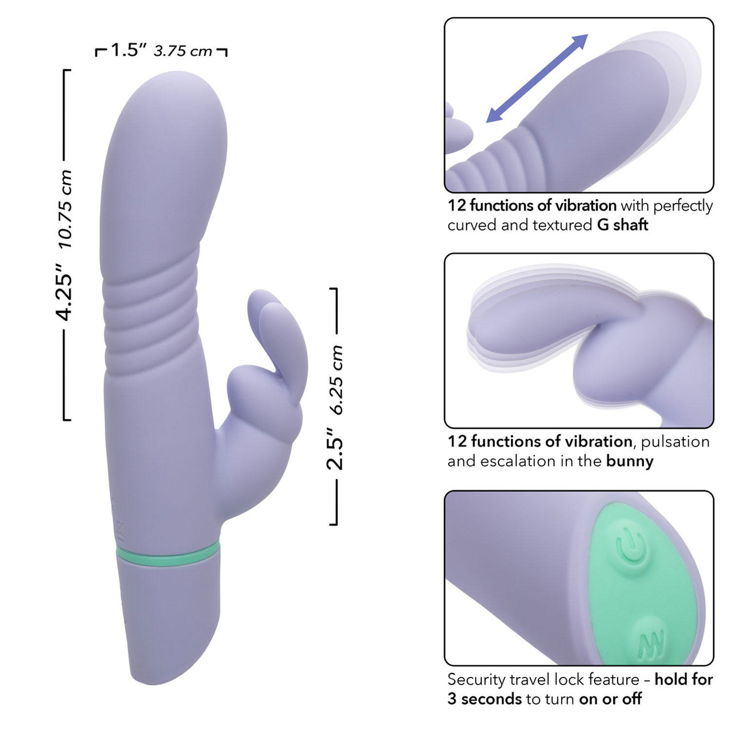 CalExotics - Love Bunny Thrusting Bunny - Purple - Vibrators