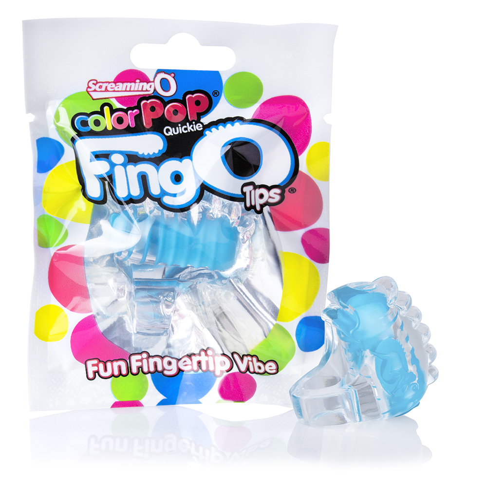 Screaming O - Screaming O FingO Tips Blue - Vibrators - TPE/TPR/Elastomers