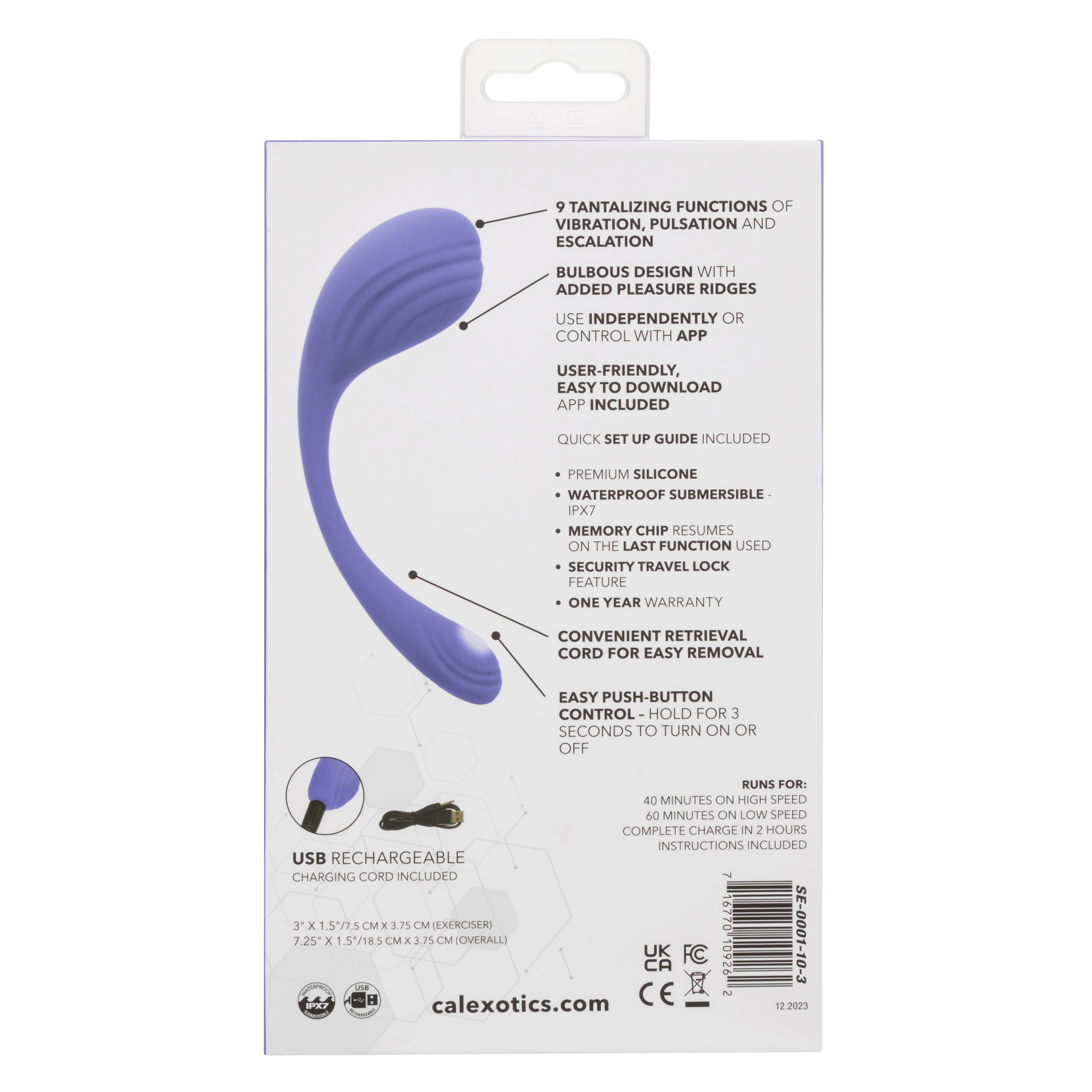 CalExotics - Calexotics Connect Kegel Exerciser - Periwinkle - Kegel & Pelvic Exercisers