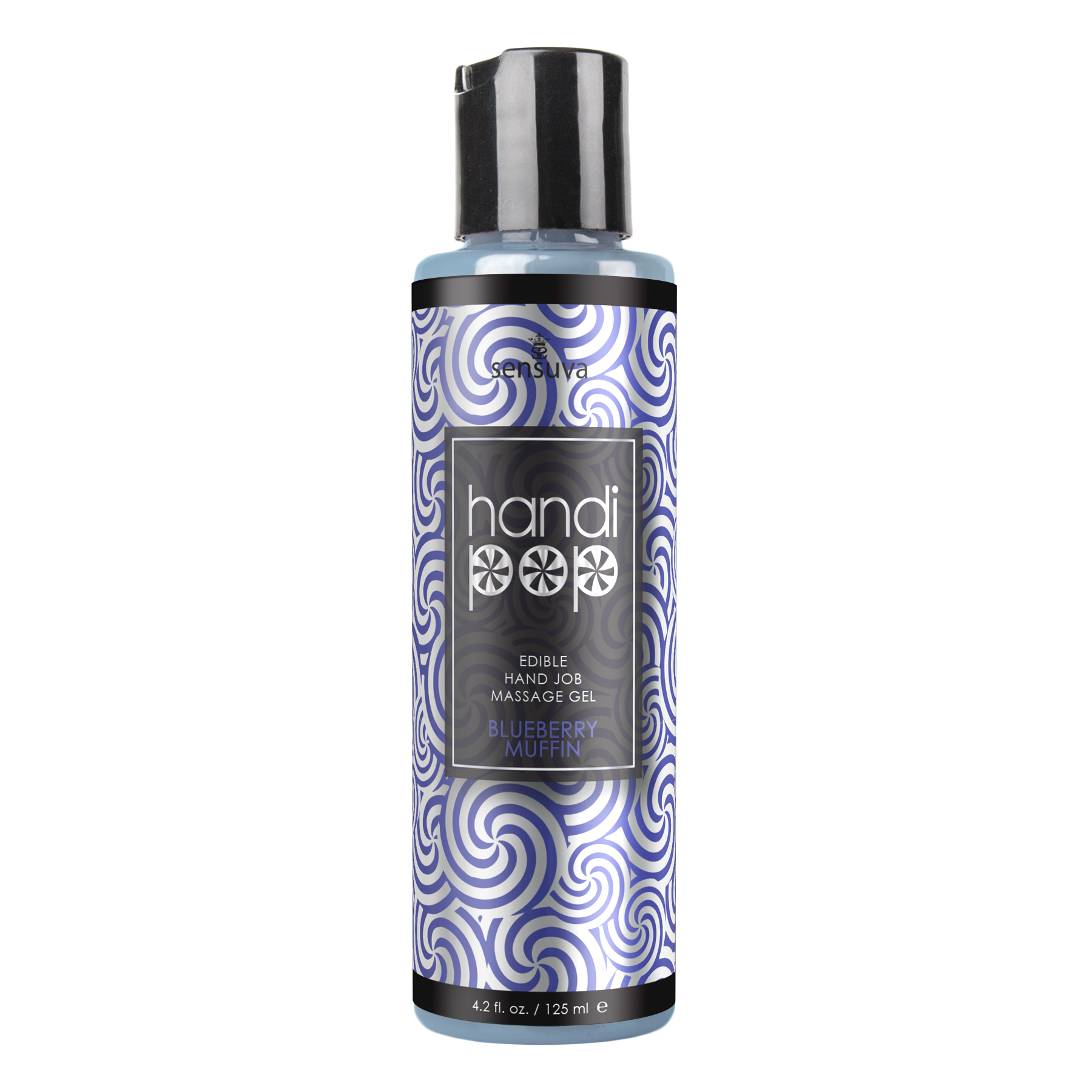 Sensuva - Handipop Edible Handjob Massage Gel - Blueberry Muffin - 4.2 Fl. Oz. - Edible