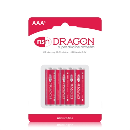 nsnovelties - Dragon - Alkaline Batteries - AAA - 4 Pack - Batteries