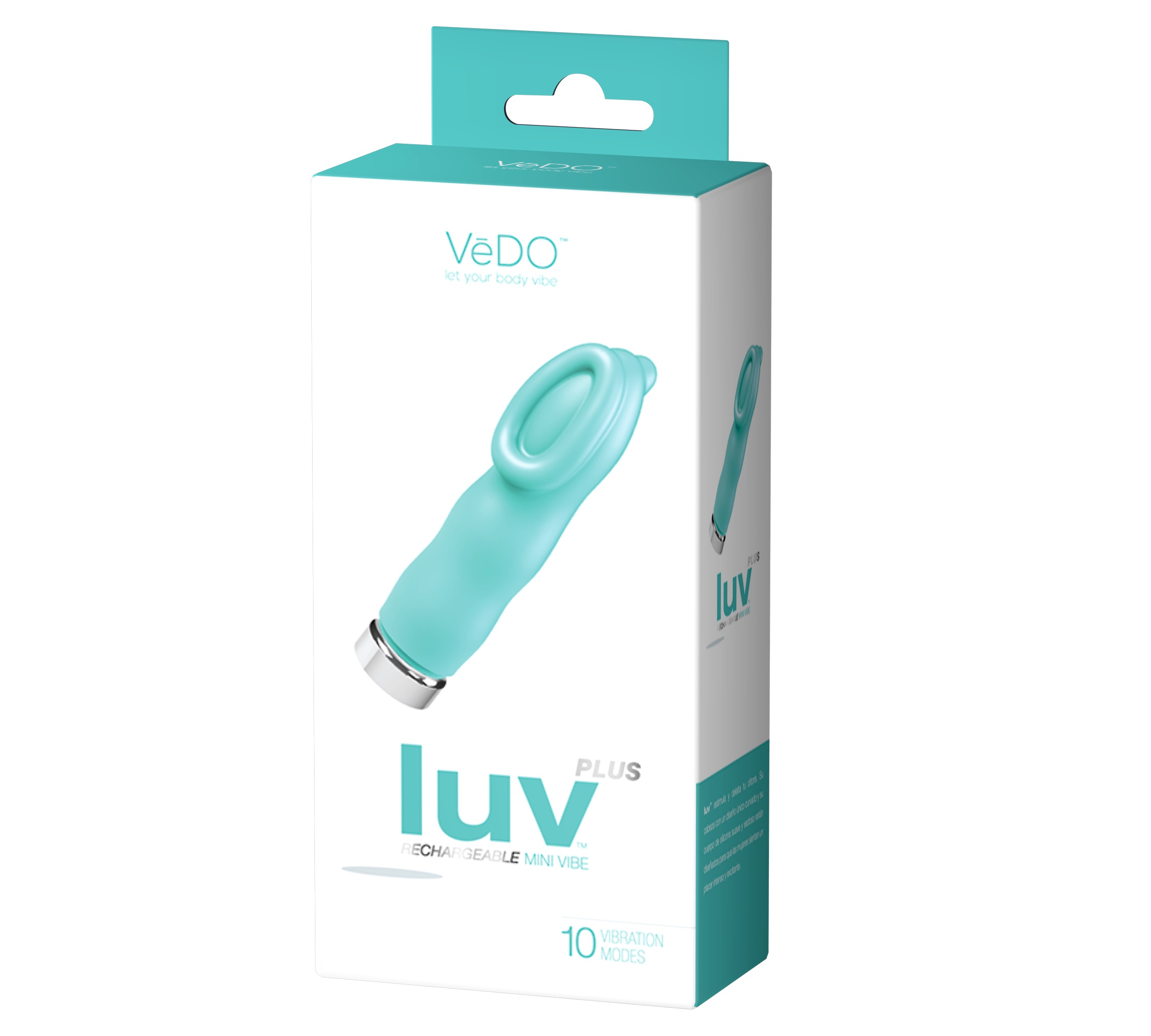 VeDO - Luv Plus Rechargeable Mini Vibe - Tease Me Turquoise - Clit Stimulators