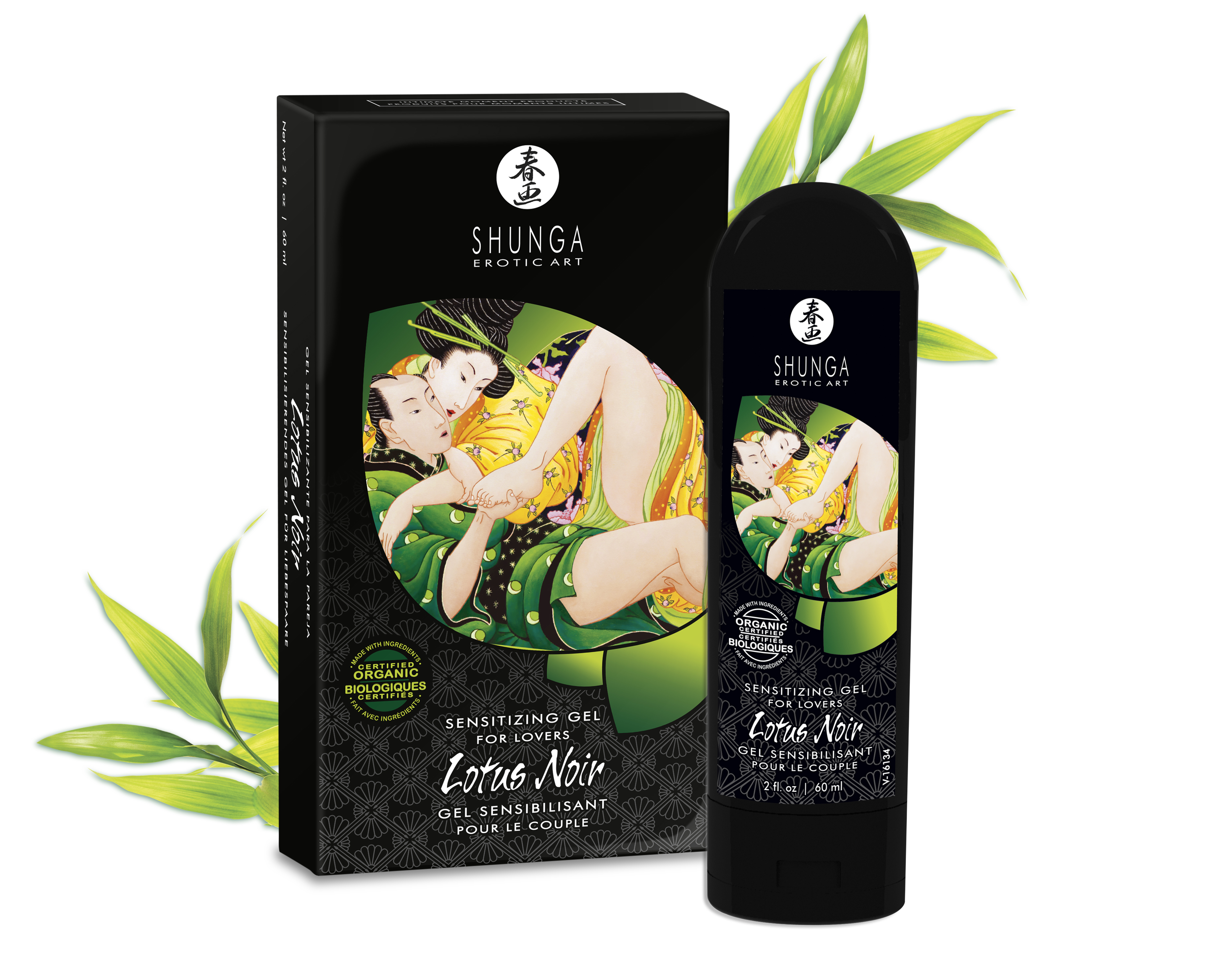 Shunga - Lotus Noir - Sensitizing Gel for Lovers - 2 Fl. Oz. / 60 ml - Lubricants, Creams & Glides