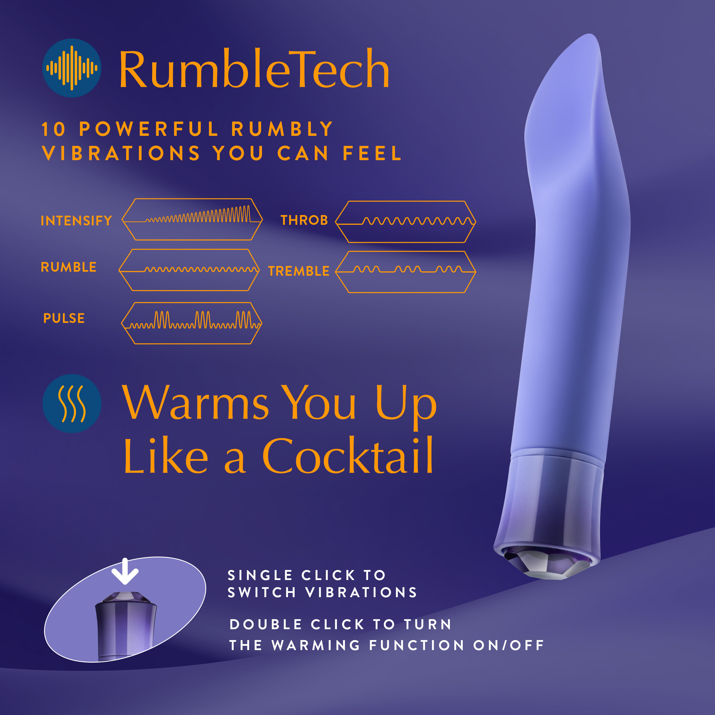 Blush - Oh My Gem Enrapture Tanzanite - Vibrators - Silicone