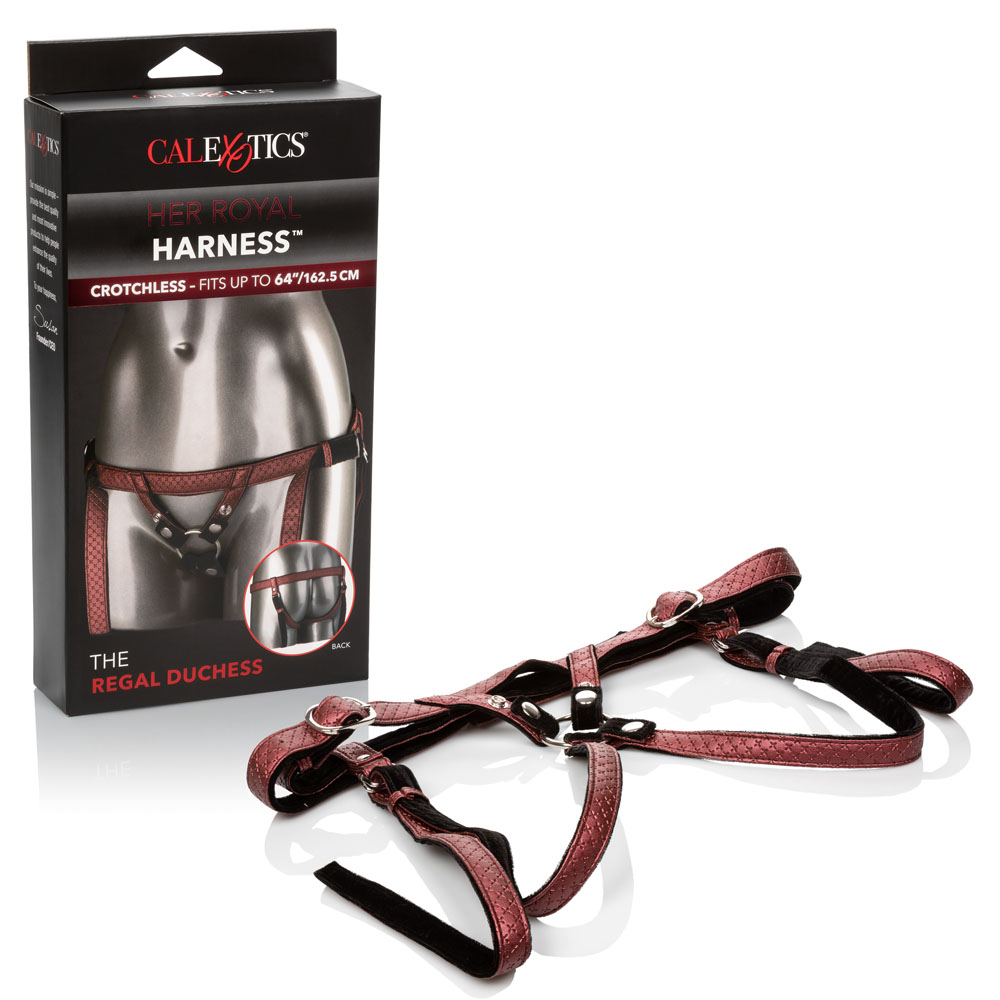 CalExotics - Her Royal Harness the Regal Duchess - Red - Harnesses & Strap-Ons