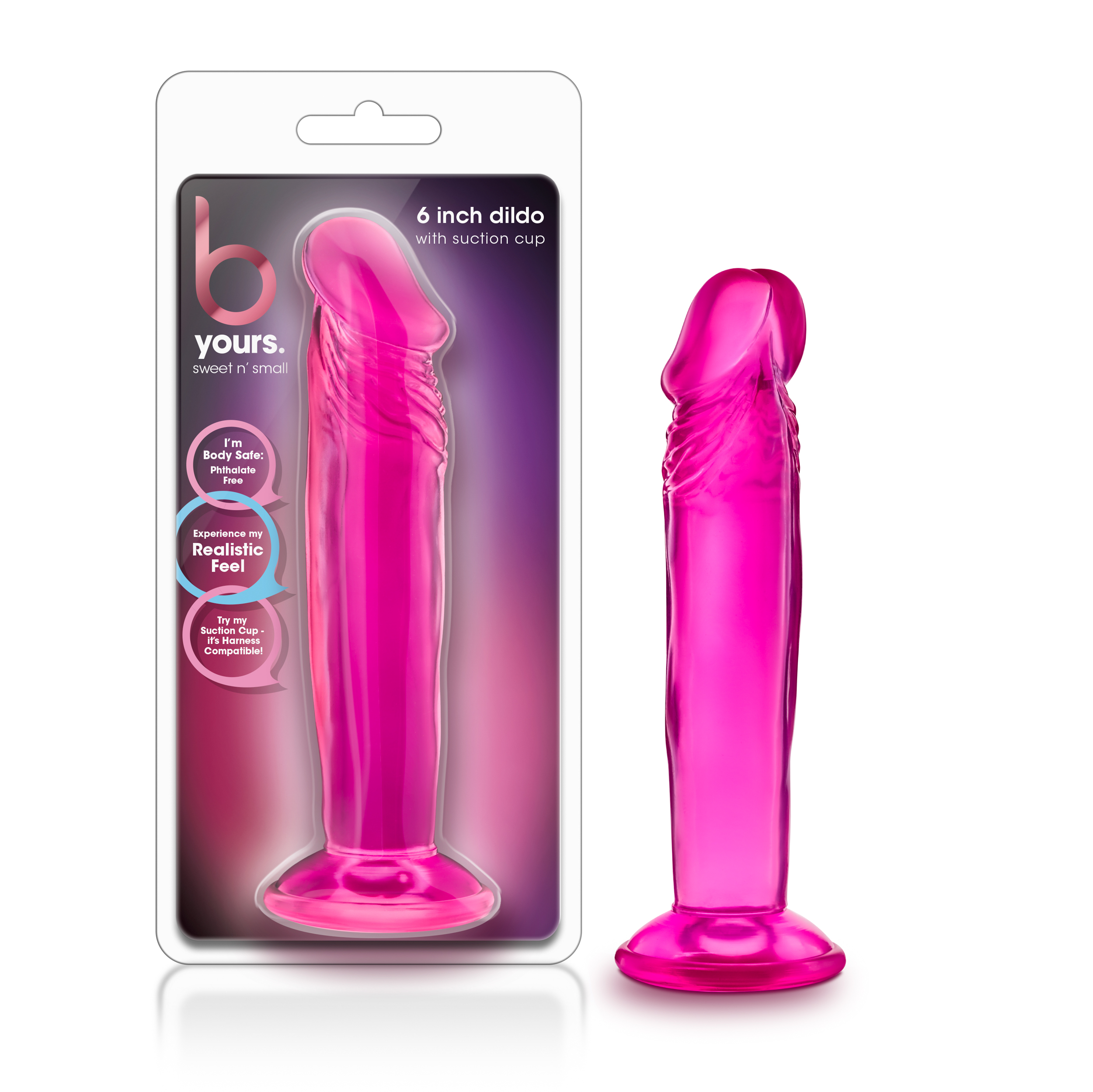Blush - B Yours - Sweet n' Small 6 Inch Dildo With Suction Cup - Pink - Dildos