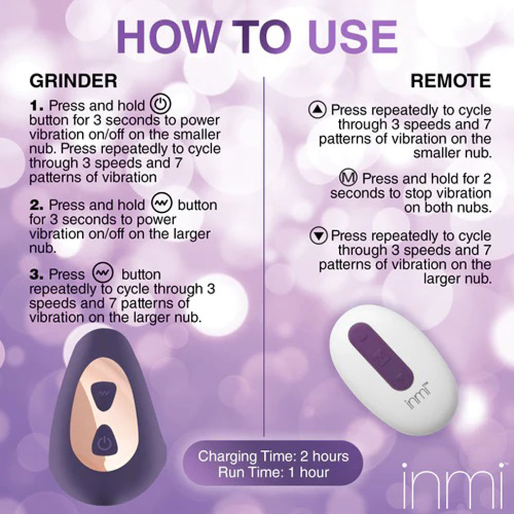 XR Brands - Vibrating Silicone Grinder - Purple - Clit Stimulators